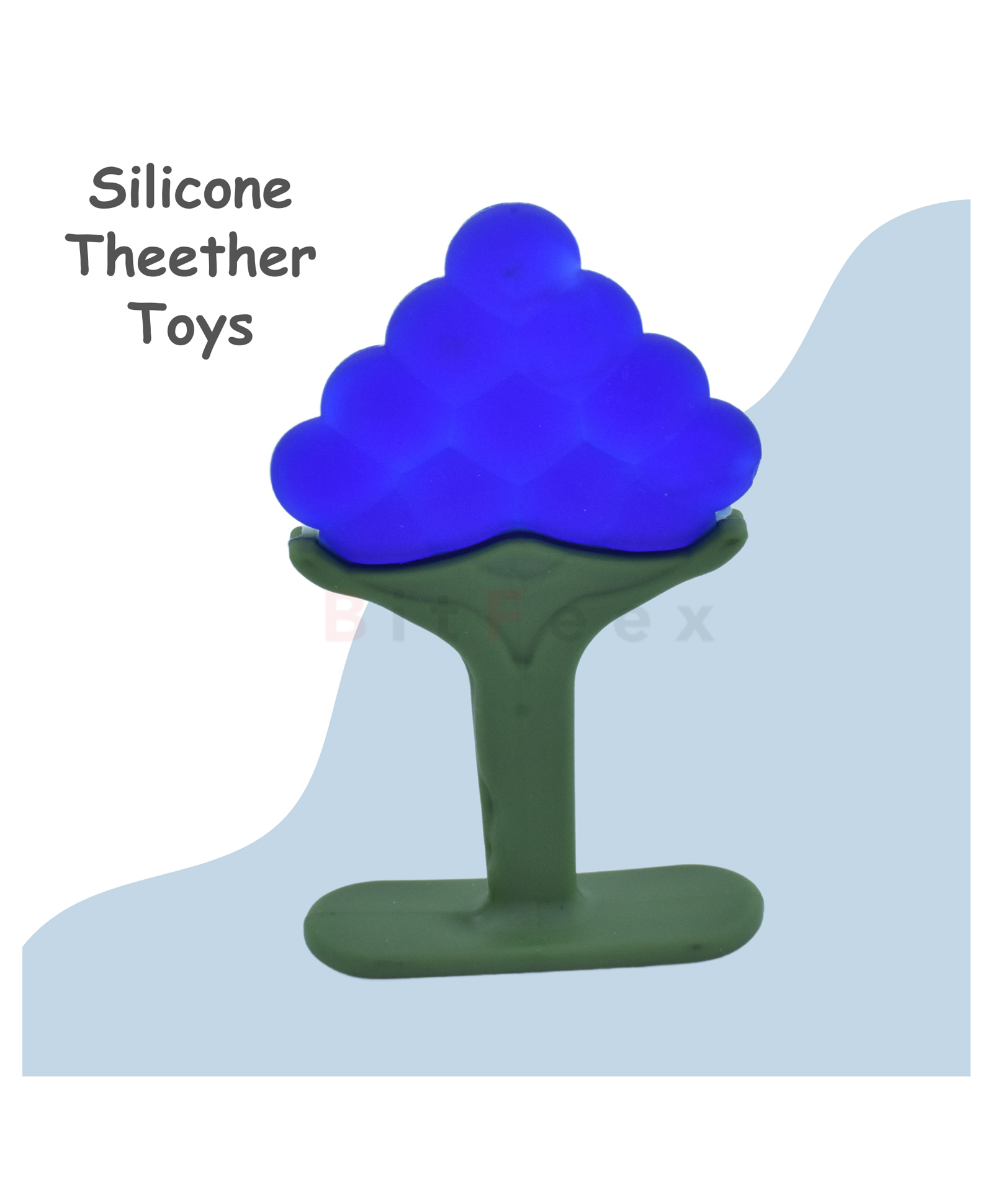 BitFeex Silicone Grapes Shape Super Soft Teether - Purple-image-16