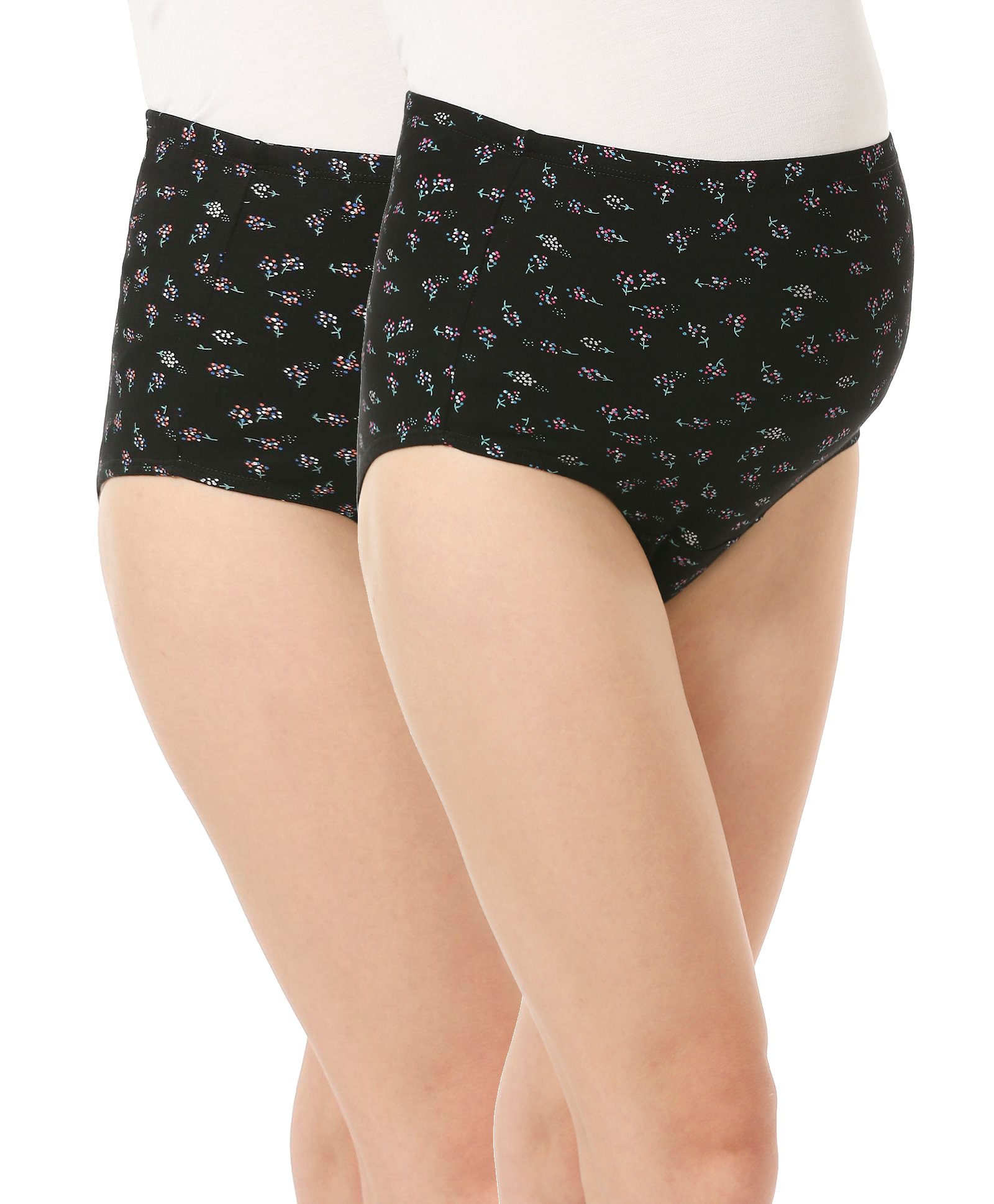 Bella Mama Cotton Elastane High Coverage Floral Printed Panty Set (Colour May Vary)-picture-25