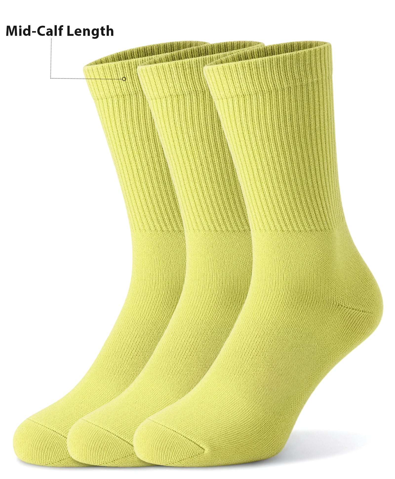 Pine Active Cotton Lycra Knit Athelisure & Sportswear  Breathable Socks  Pack Of 3 - Neon Green-image-20