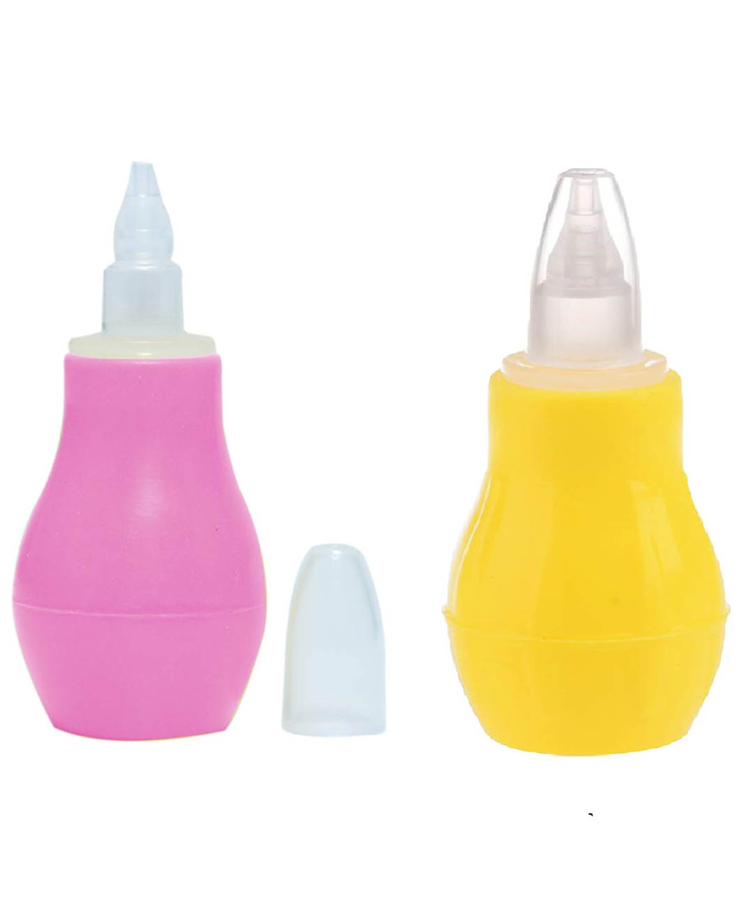 Enorme Baby Silicone Nose Cleaner Nasal Aspirator for Babies Pack of 2- Pink and Yellow-picture-3
