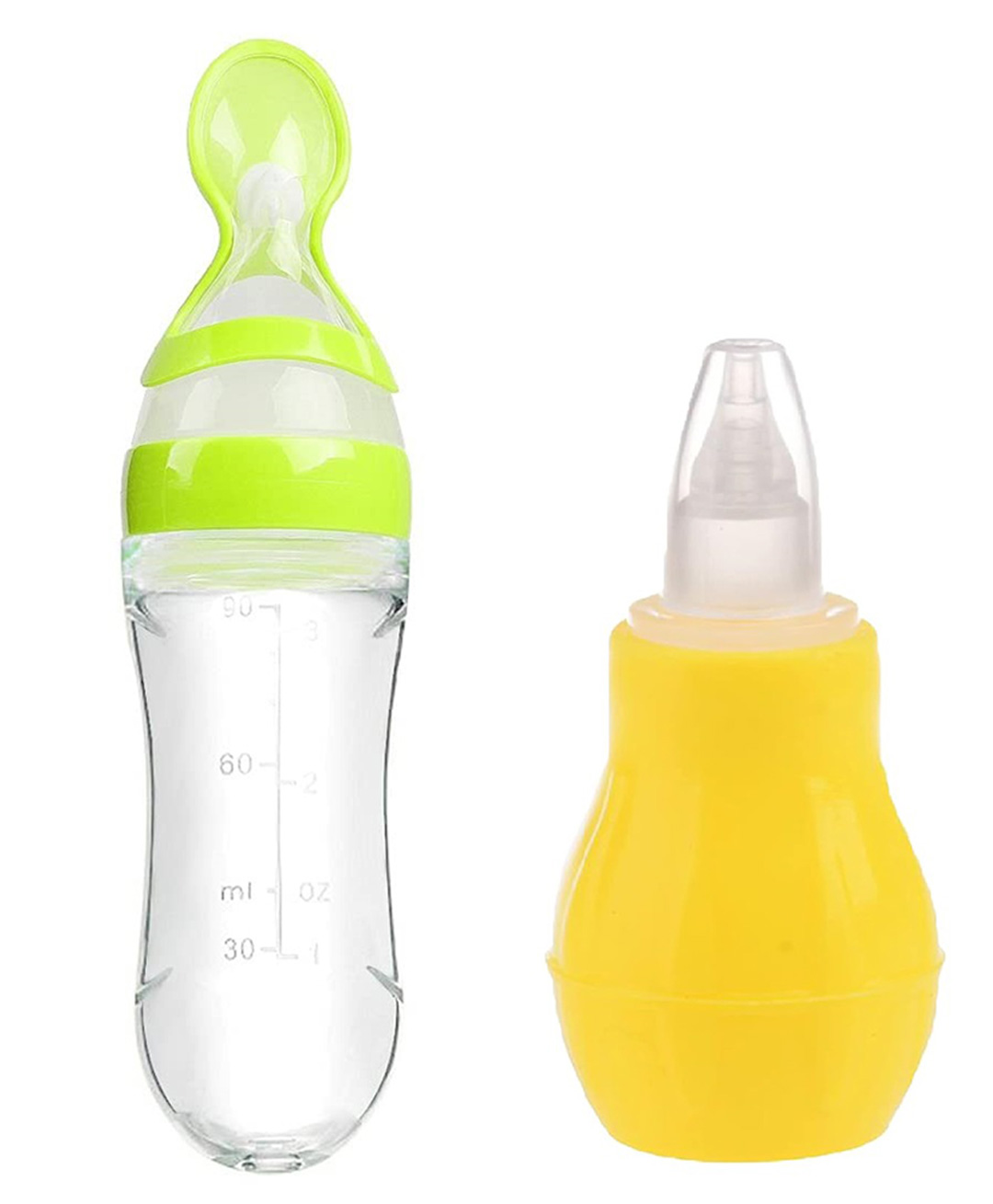 Enorme Baby Silicone Yellow Nose Cleaner Nasal Aspirator and Silicone Easy Squeezy Spoon Food Feeder-picture-48