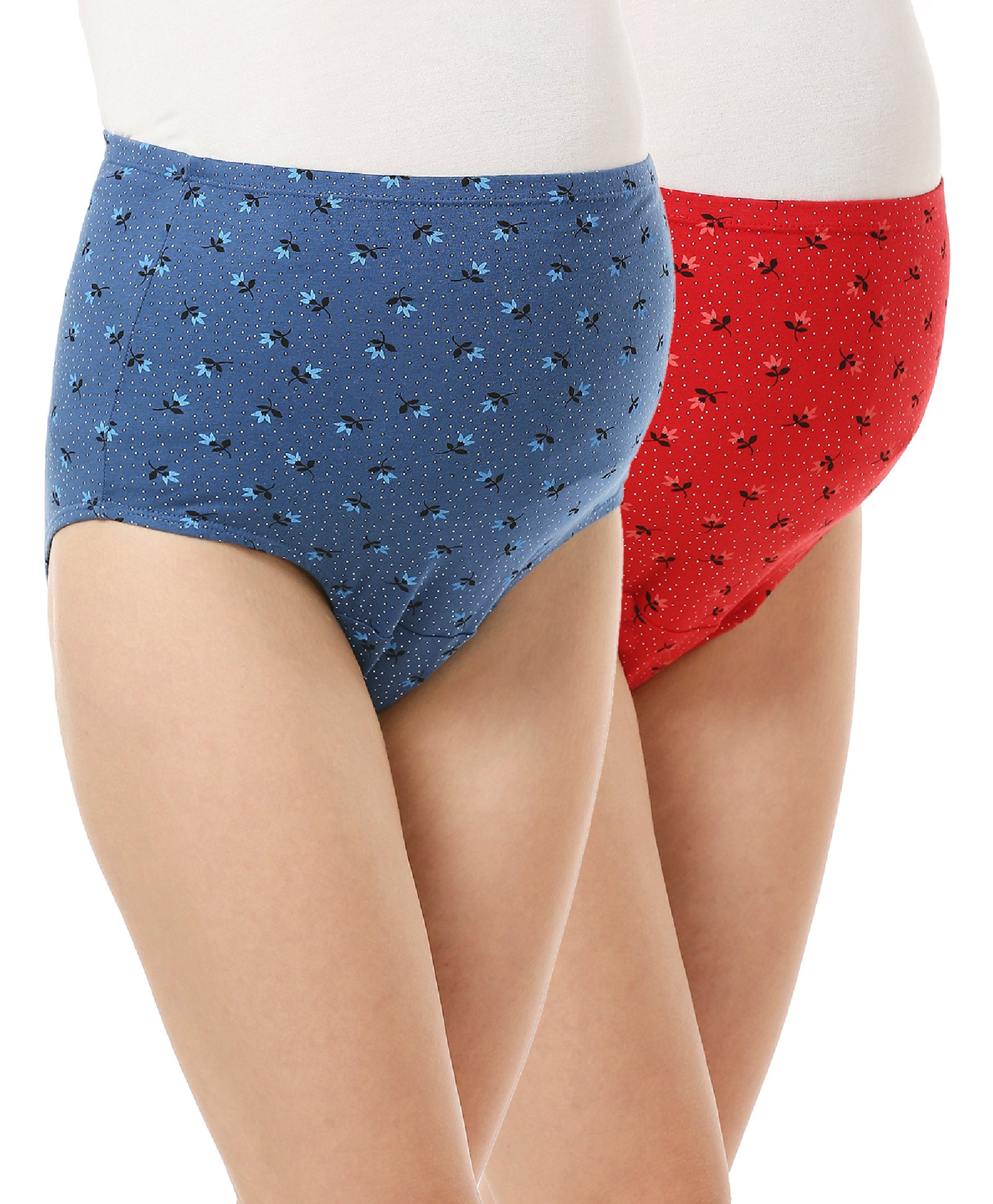 Bella Mama Cotton Elastane High Coverage Floral Printed Panty Set (Colour May Vary)-picture-17