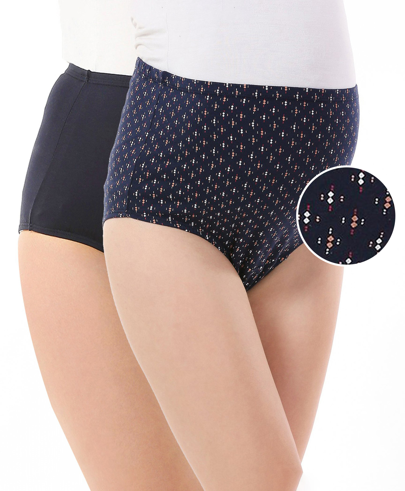 Bella Mama Women Cotton Elastane High Coverage Damask Printed Panty (Colour May Vary)-picture-11