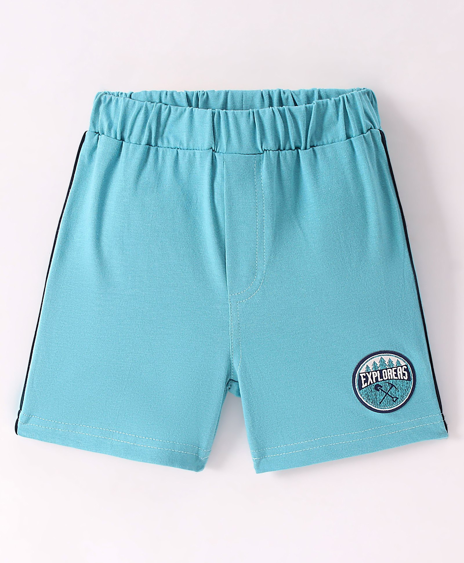 Ollypop Sinker Knit Knee Length Shorts with Jungle Print- Irish Green-picture-10