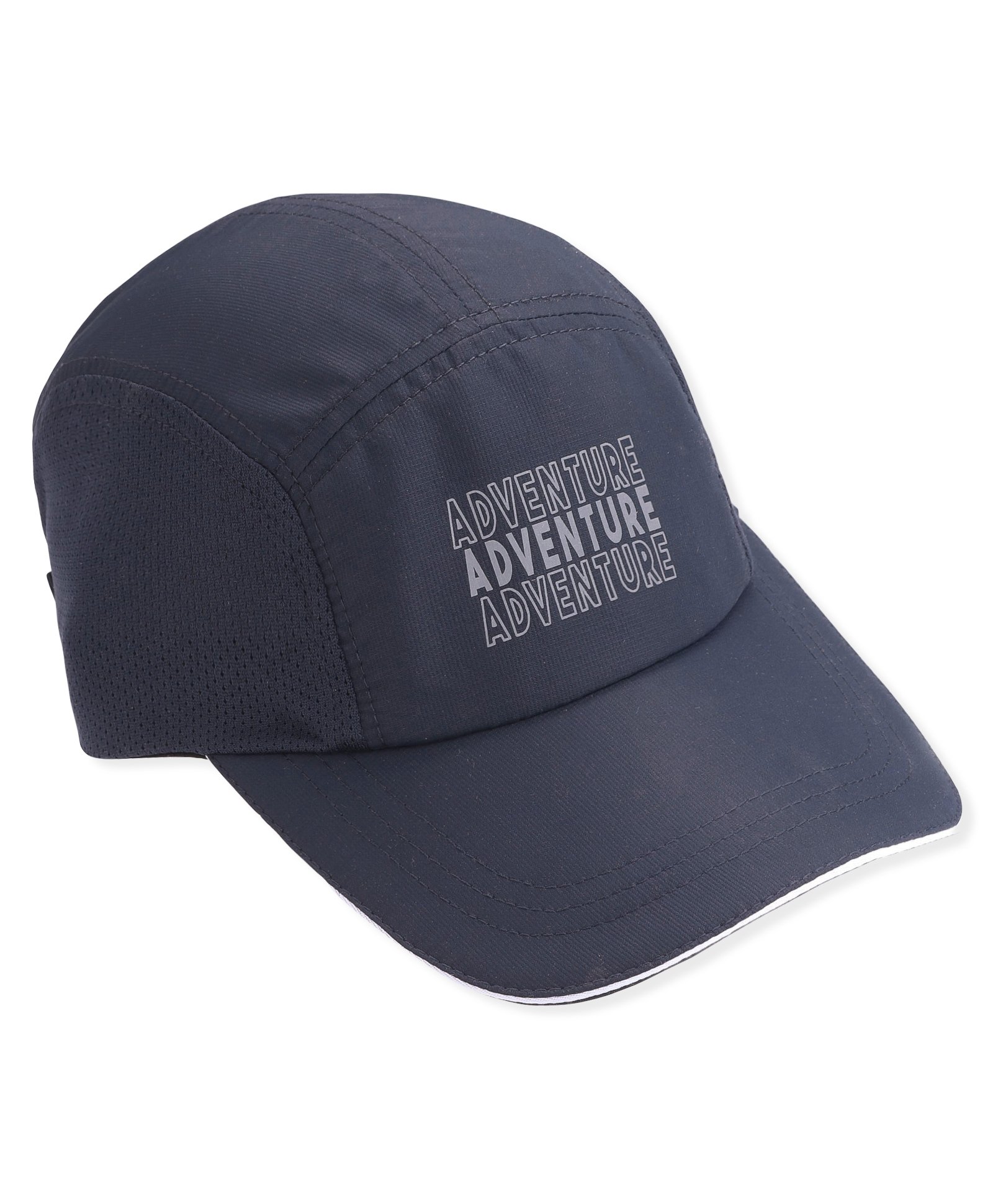 Pine Active Cotton Blend Woven Summer Cap Text Print  Navy Blue - Diameter 52 cm-picture-12