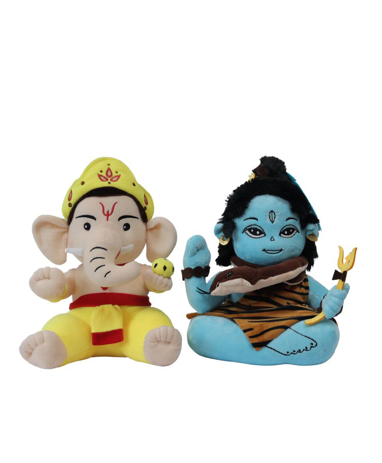 Panda's Box Mantra Chanting Baby Ganesha & Baby Shiva (Pack of 2,  ) | Musical Soft Plush Toy-picture-11