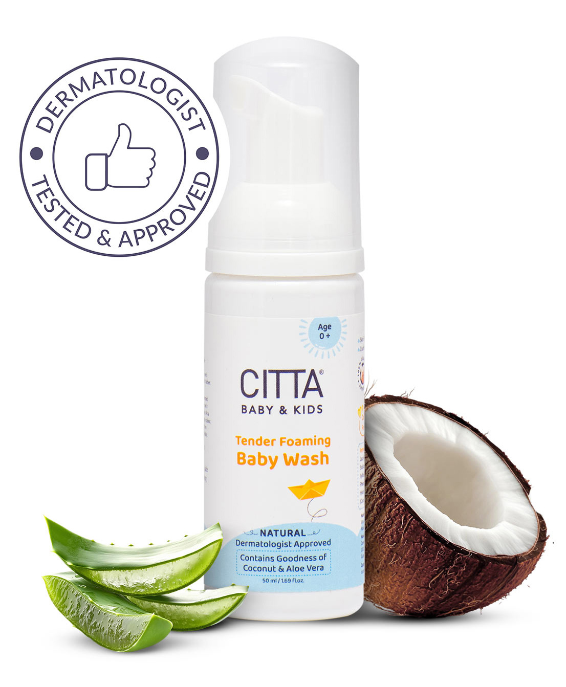 Citta Tender Foaming Baby Wash With Coconut & Aloe Vera Soothe Dry Itchy Skin Tear Free Baby Wash For Bath - 50 ml-picture-26