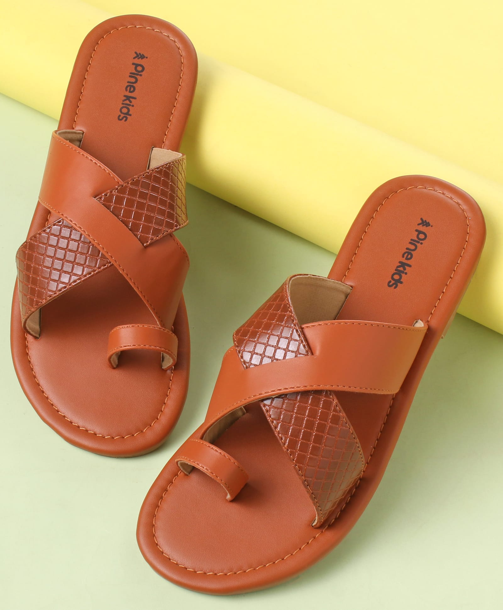 Pine Kids Slip On Ethnic Footwear - Brown