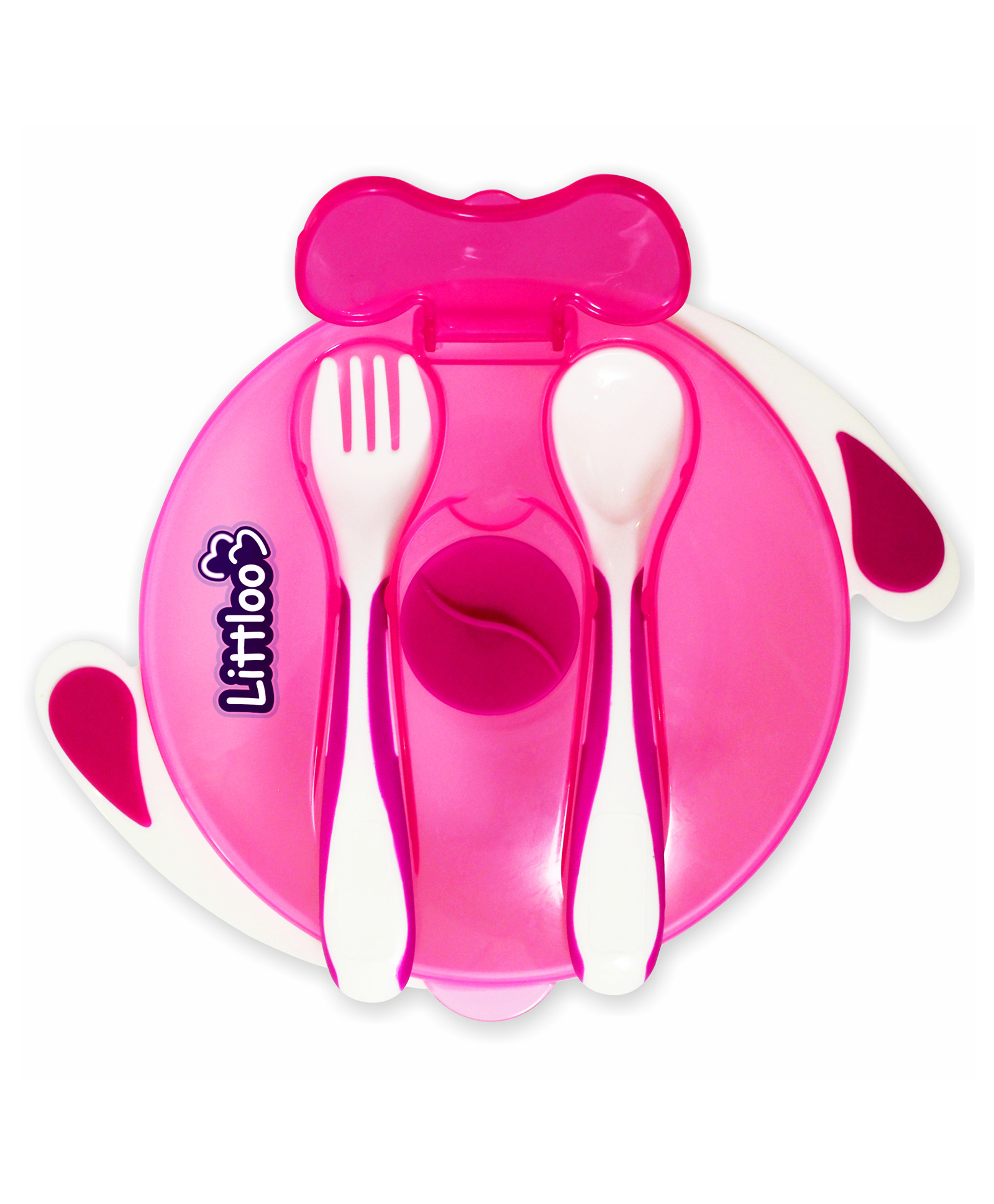 Littloo Feeding Bowl with Fork & Spoon with Suction Cup for Hassle-Free Feeding for Bowl for Baby & Kids - Multicolor-image-13