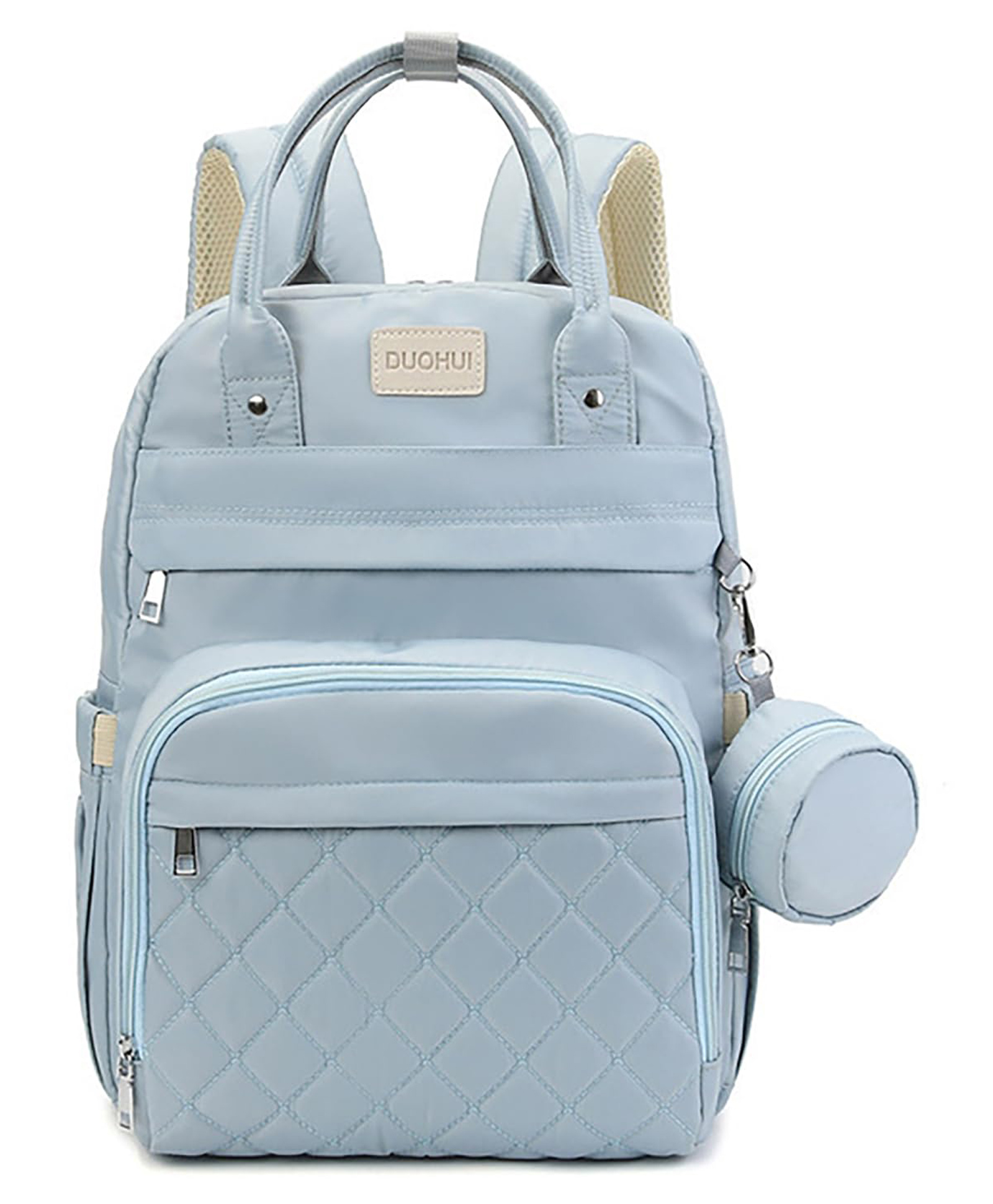 House of Quirk Diaper Bag Maternity Backpack -  Light Blue-image-21