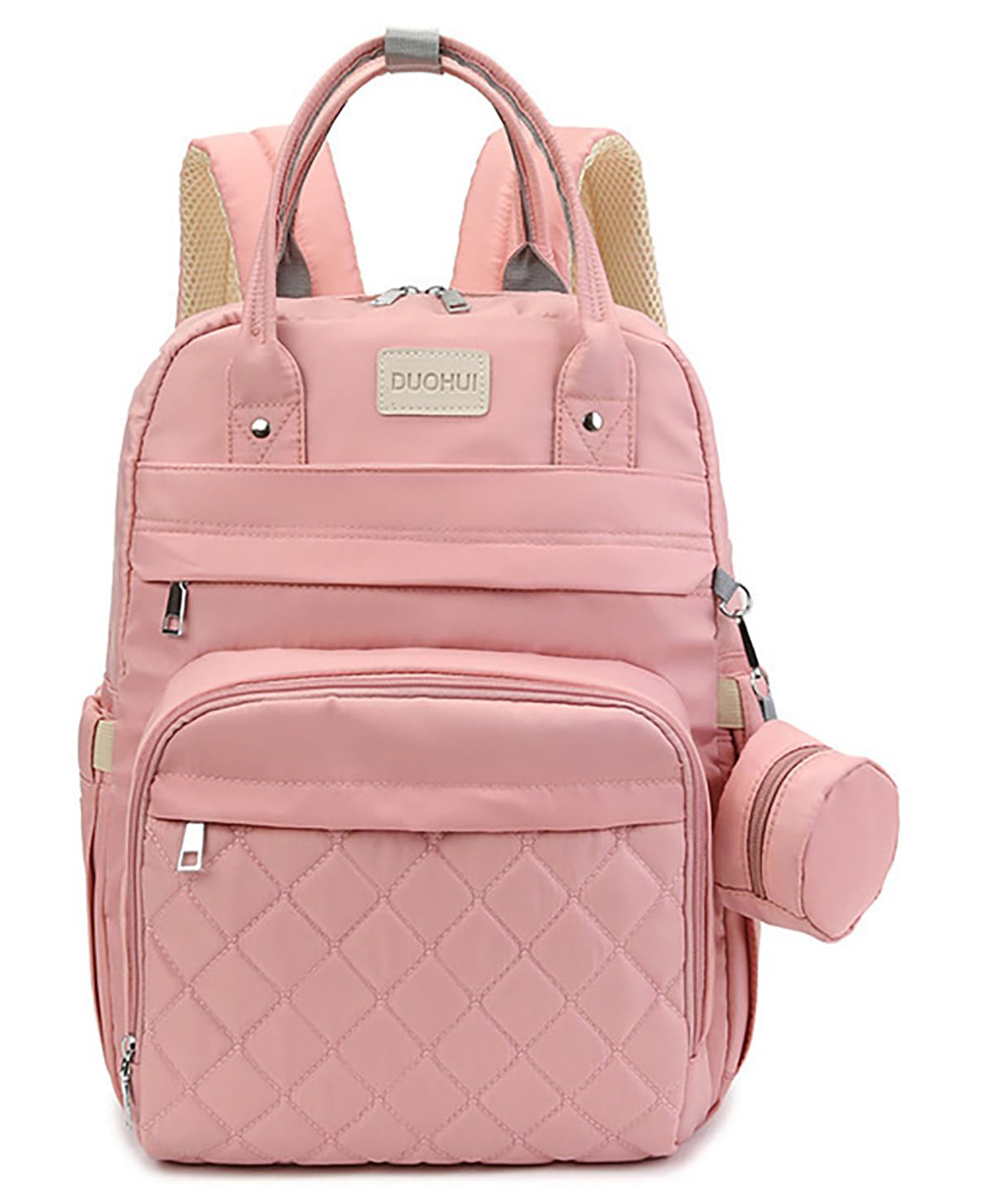House of Quirk Diaper Bag Maternity Backpack - Pink-picture-24