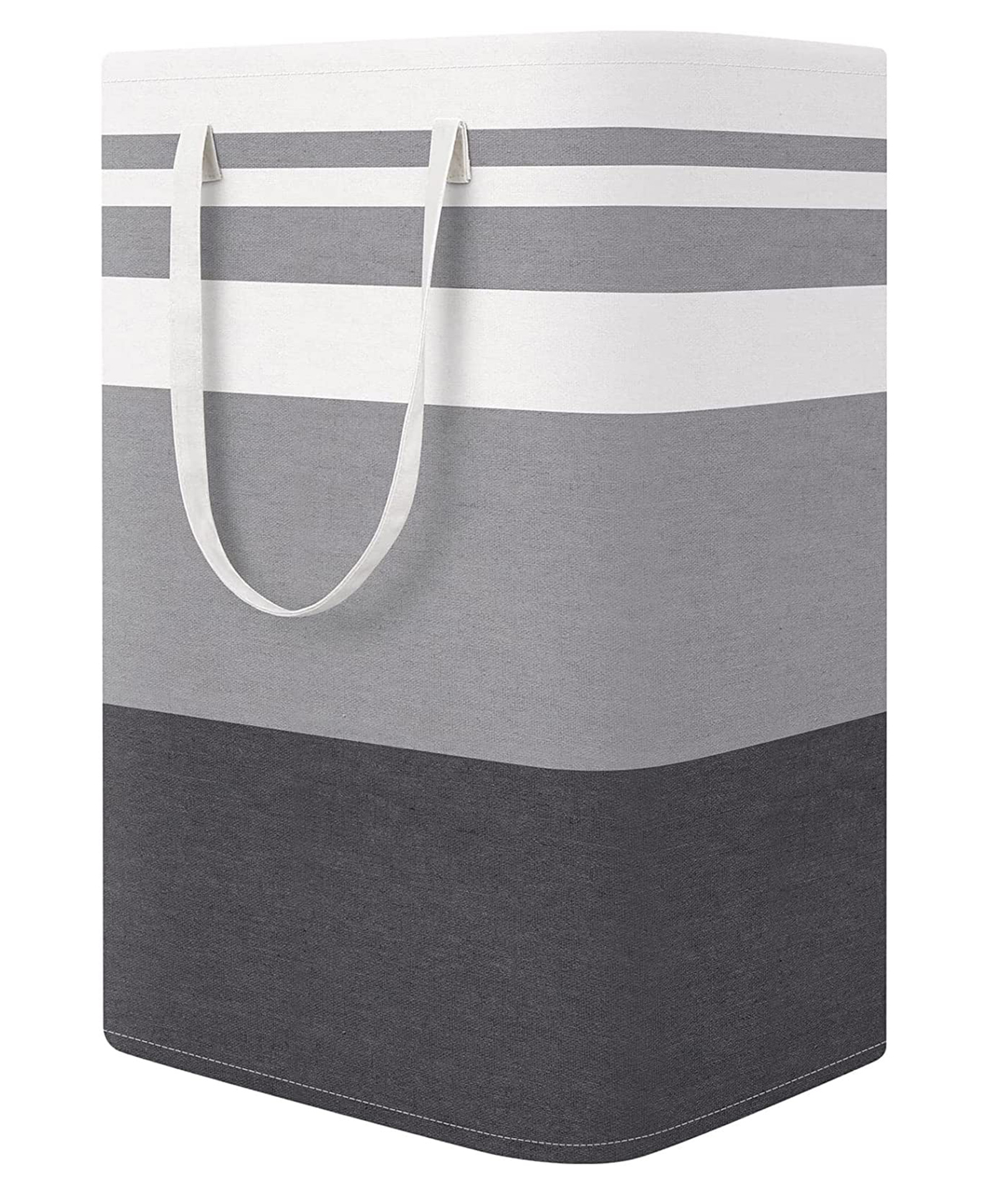 House of Quirk Linen Laundry Hamper Collapsible Large Laundry Baskets With Easy Carry Handles Gradient Stripe-image-23