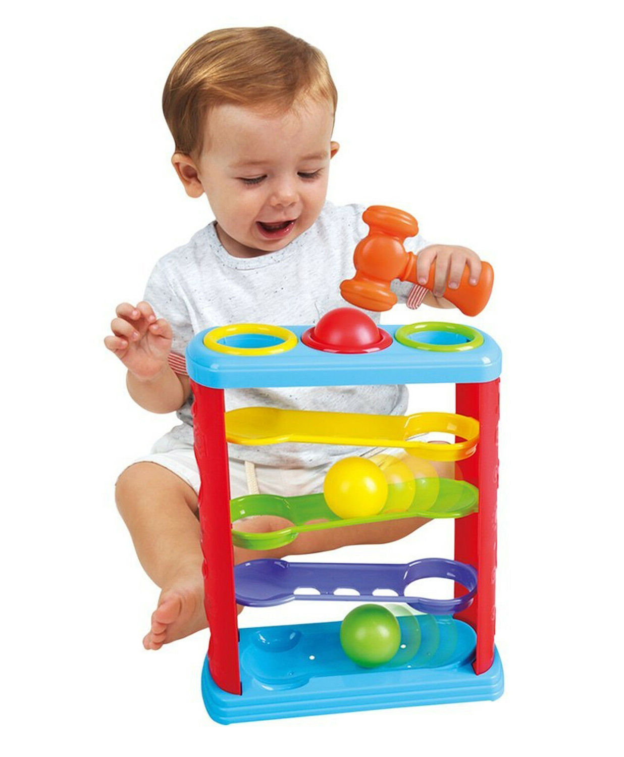 YAMAMA Rolling And Swirling Hammer Knock Ball Activity Game For Kids Learning And Educational Toy For Kids  Color May Vary-picture-14