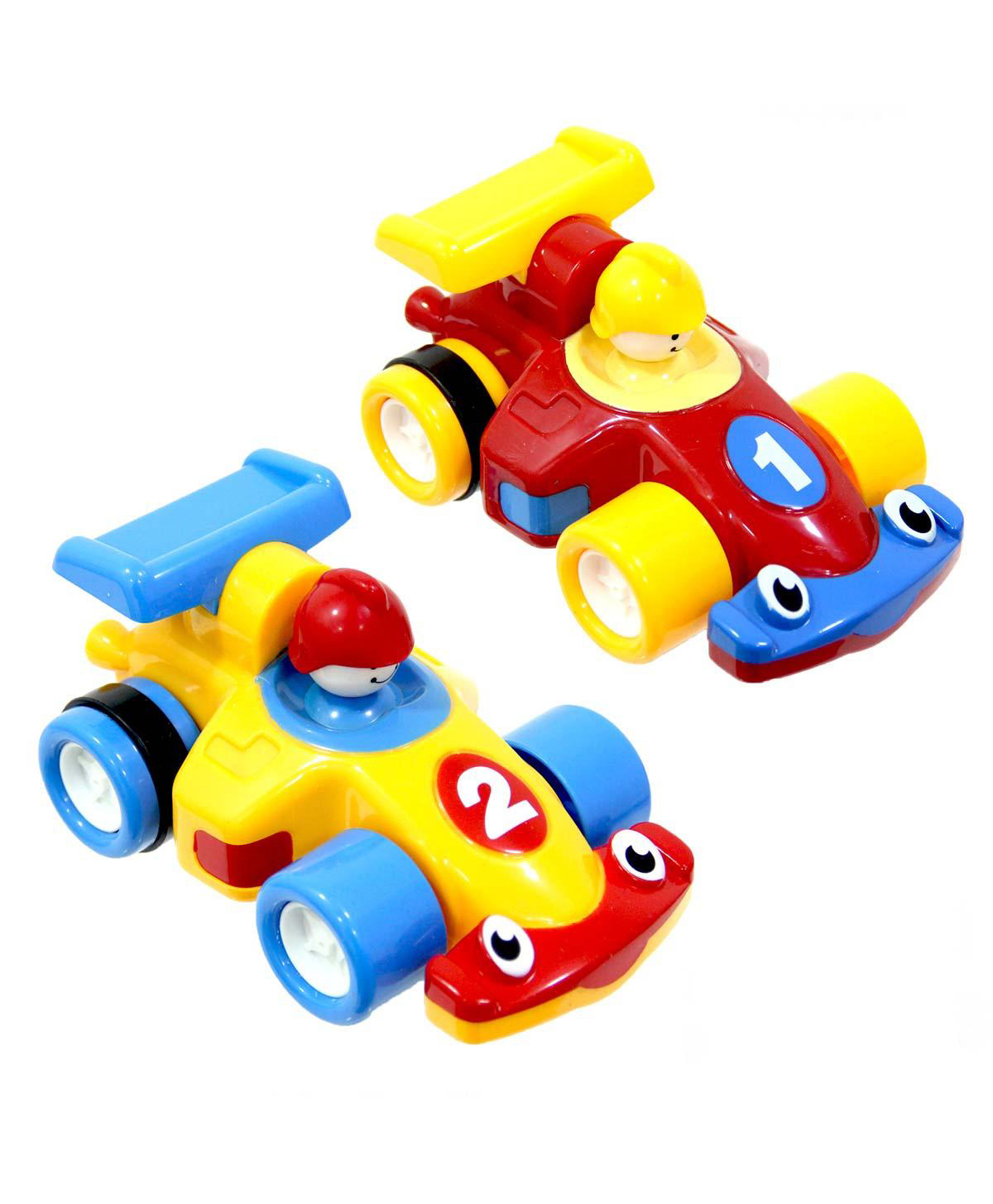 YAMAMA Turbo Twins Drag Racing Unbreakable Formula One Friction Power Car Toy For Kids Pack of 2  Multicolor-picture-11
