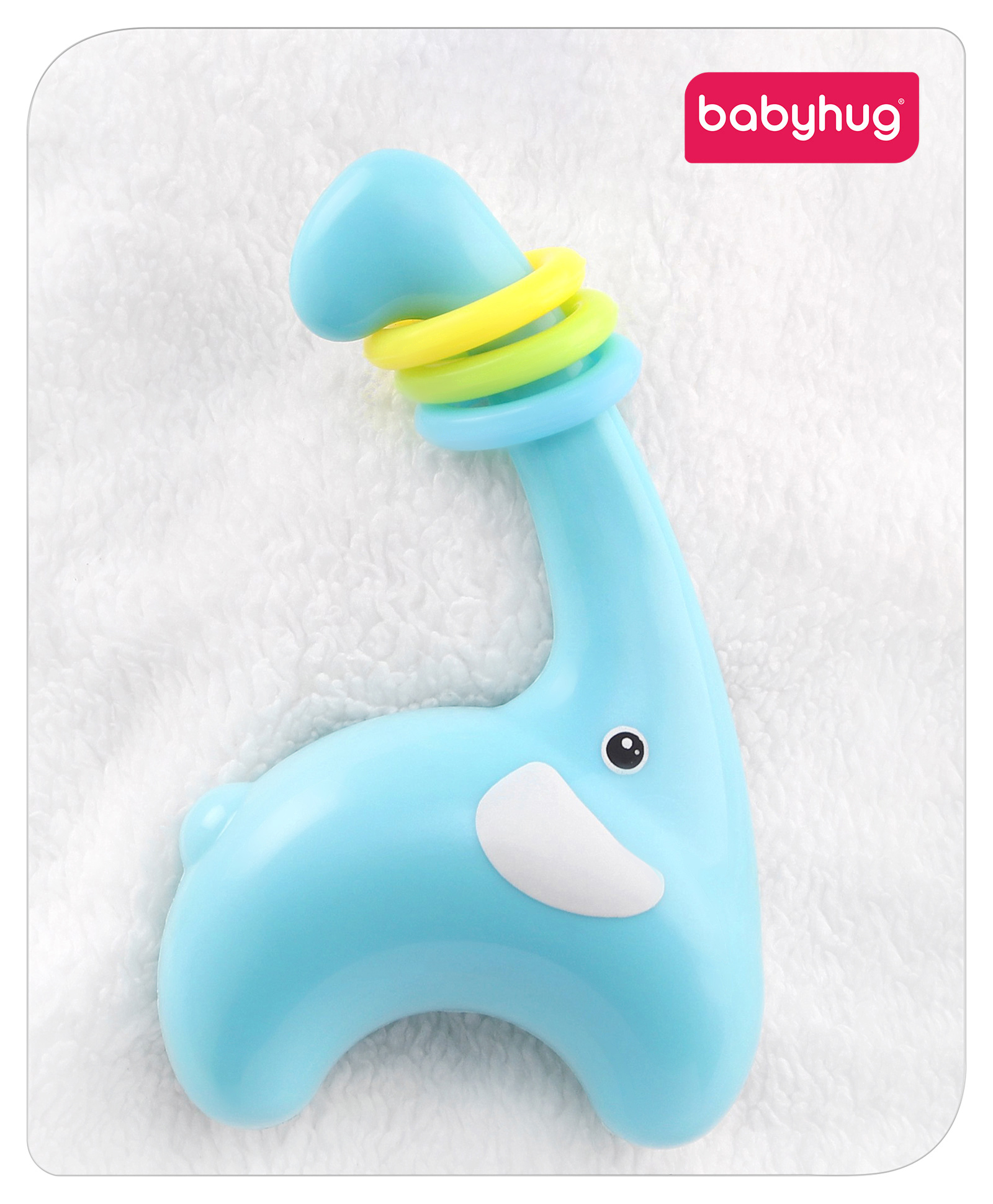 Babyhug Elephant Shape Baby Rattle - Blue-image-36