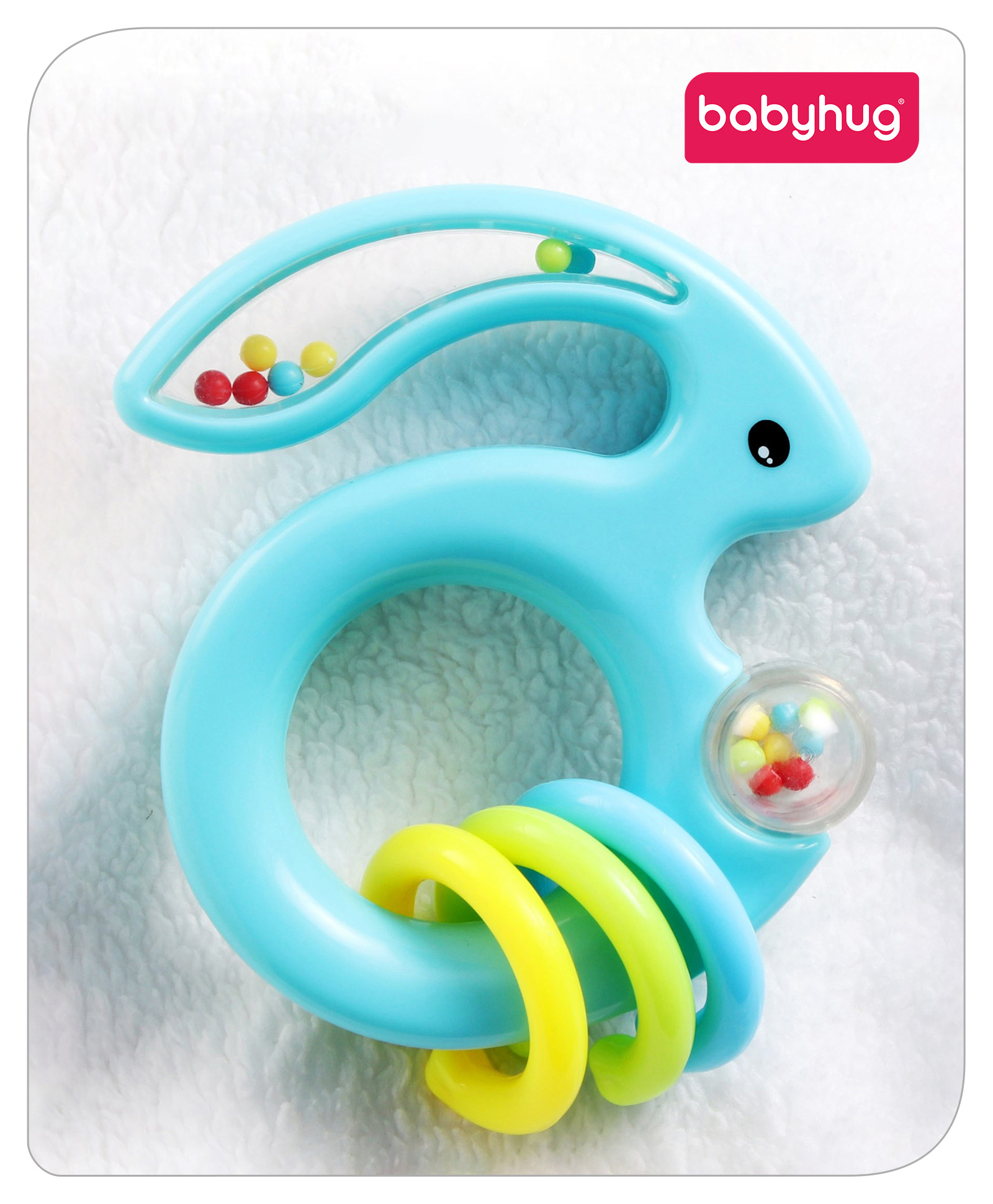 Babyhug Rabbit Shape Rattle - Blue-image-5