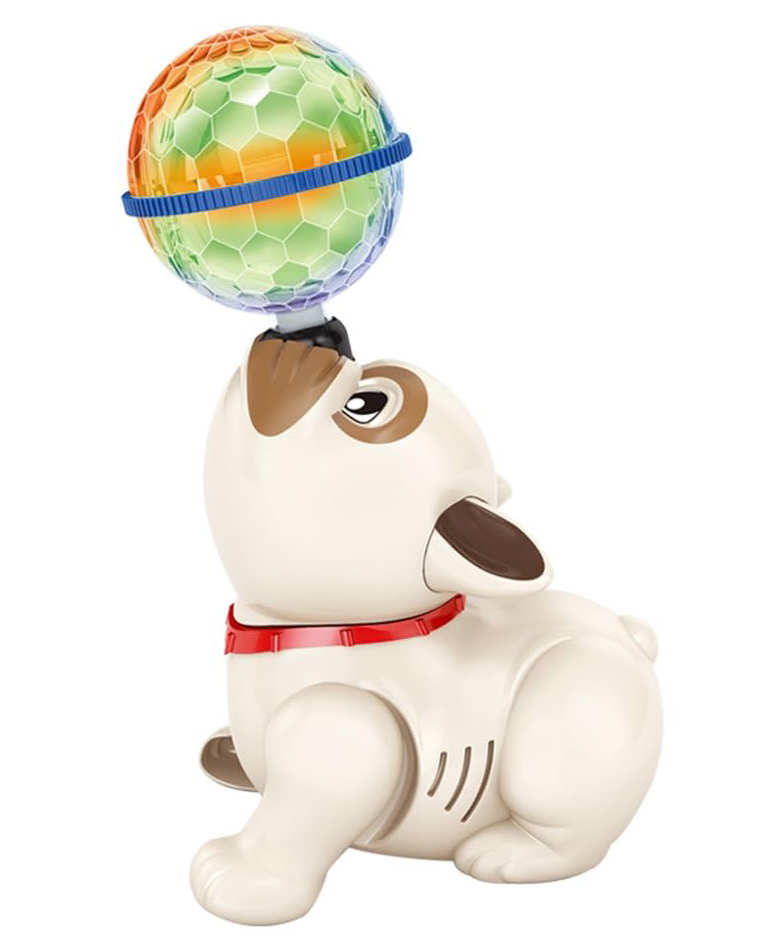 VGRASSP Dancing Dog Toy for Kids Babies with Music and 3D Flashing LED Light Ball - Cute Animal Puppy Gift for Boys and Girls - Multicolor-image-39