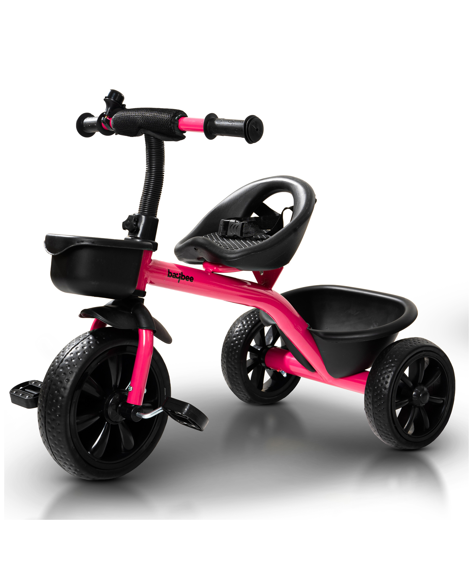 Baybee Actro Baby Tricycle for Kids Smart Plug & Play Kids Cycle with Eva Wheels Bell Storage Baskets & High Backrest (Pink)-image-26
