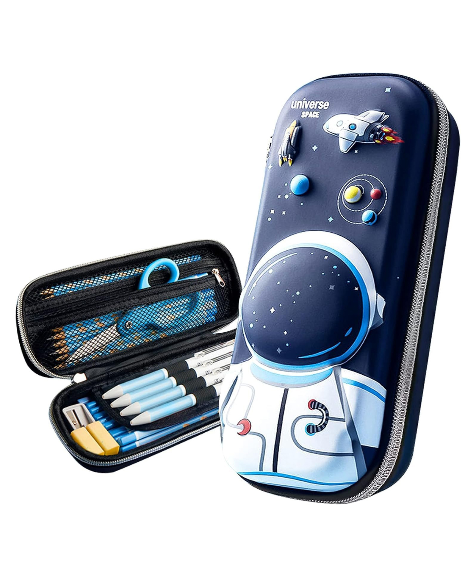 SCHOOLISH 3D Embossed Universe Space Mini Pencil Pouch for Kids  - PACK OF 1 - COLOR MAY VARY-image-35