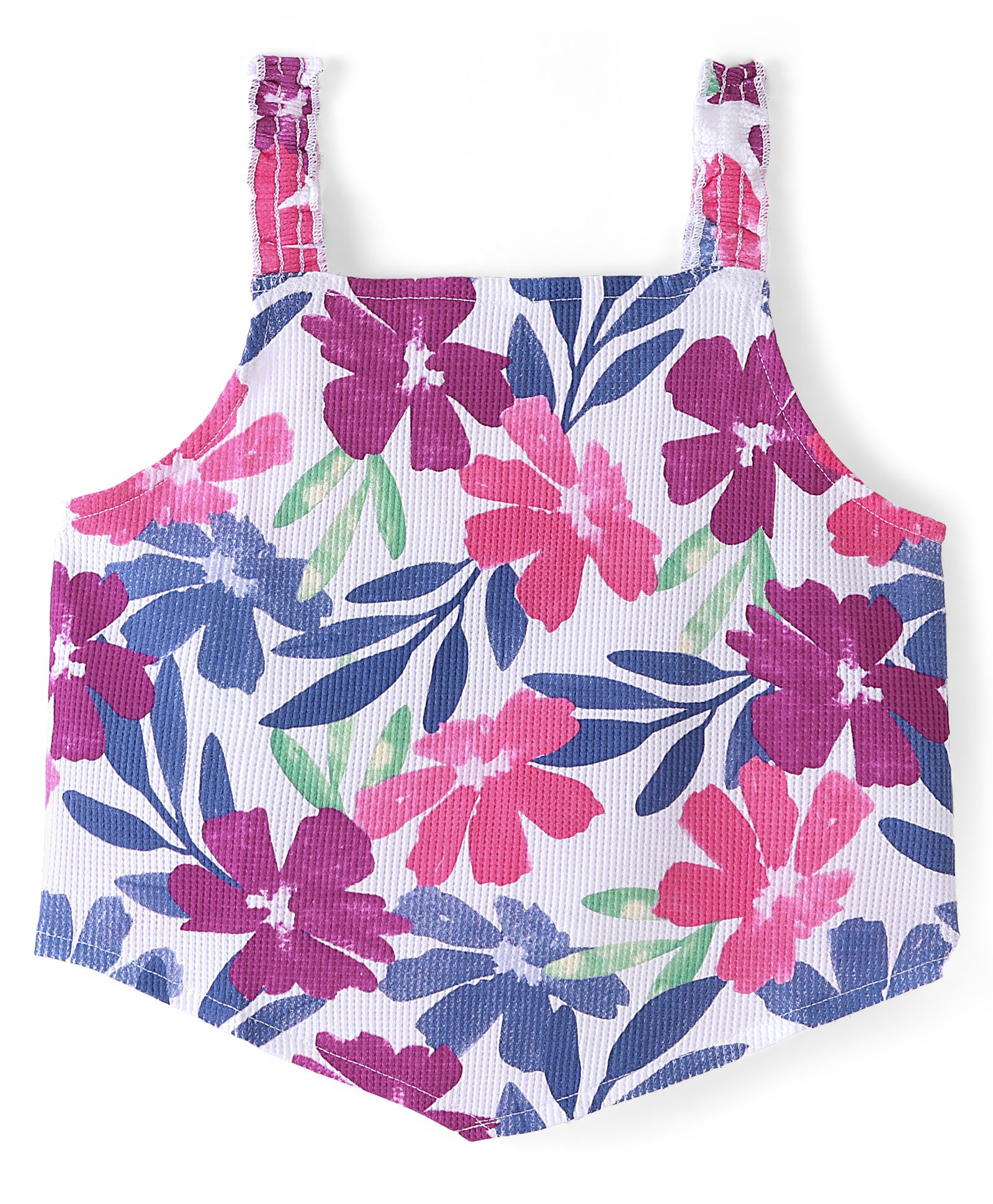 Pine Kids Cotton Knit Sleeveless Top Floral Print - Multicolor-picture-28