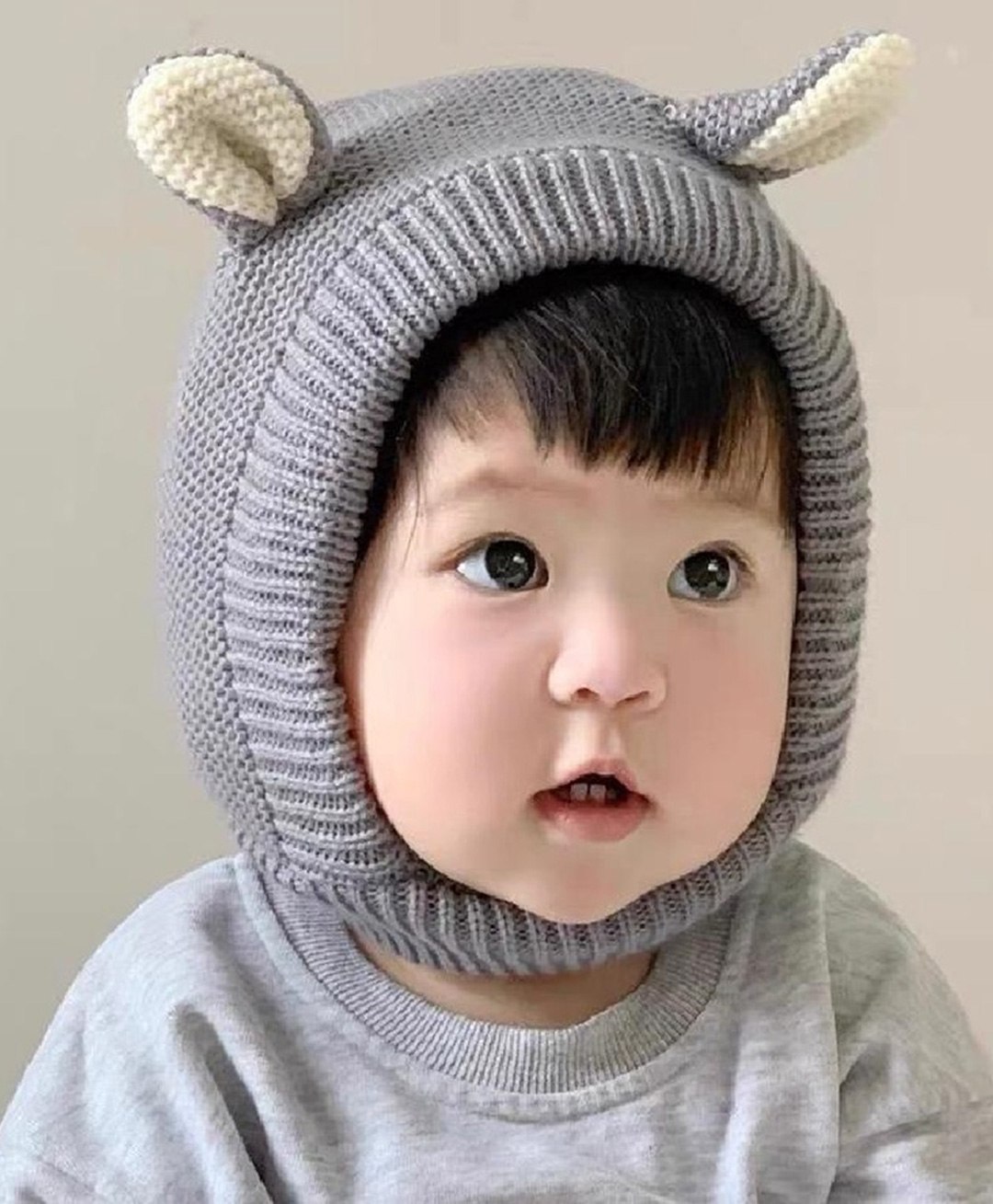 Ziory Horn Design Knitted Cap - Grey-picture-16