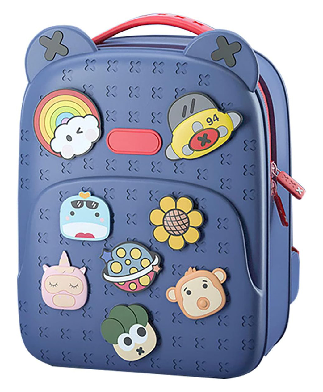Elecart Fashionable Backpack for Kids with DIY Cartoon Patterns, Waterproof Anti-dust Student School Backpack  13.2 Inches - Blue-image-33