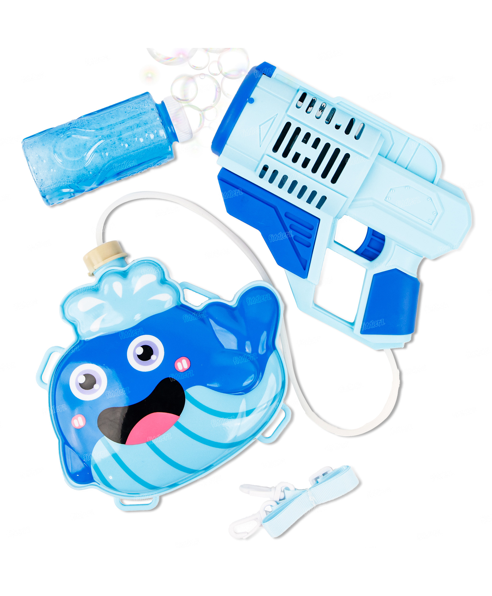 Fiddlerz Bubble Gun Big Size Holes with Bubble Solution Rocket Bubble Making Machine Outdoor Toys for Kids-image-16