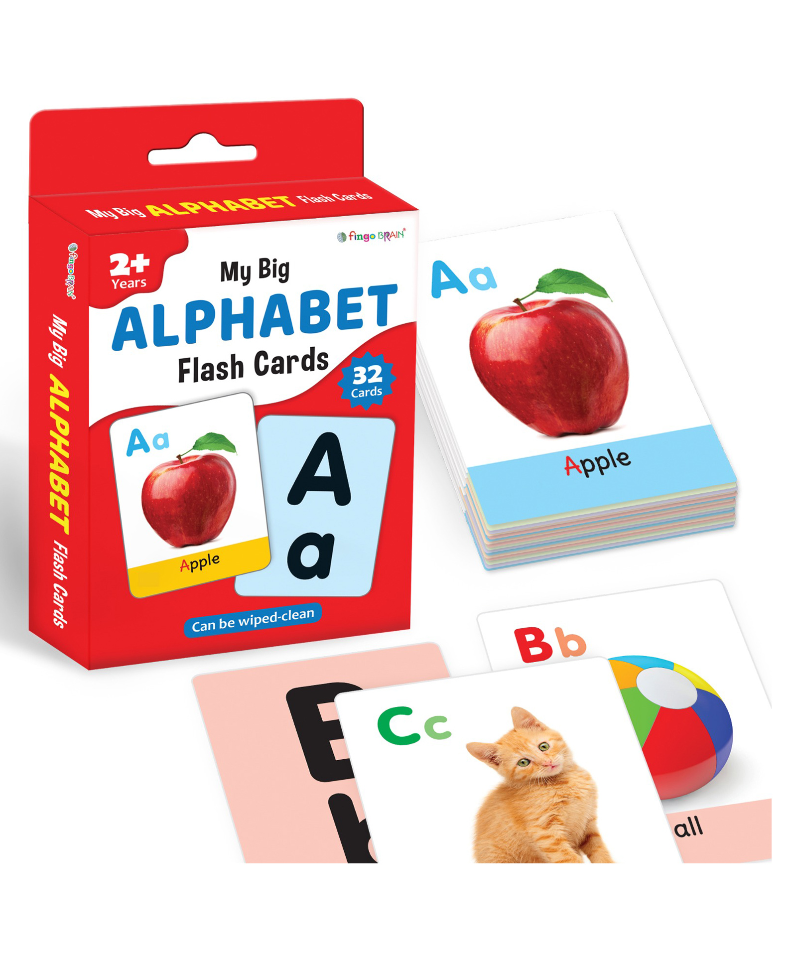 Fingo Brain My Big Alphabet Flash Cards 32 Cards - Multicolour-image-35