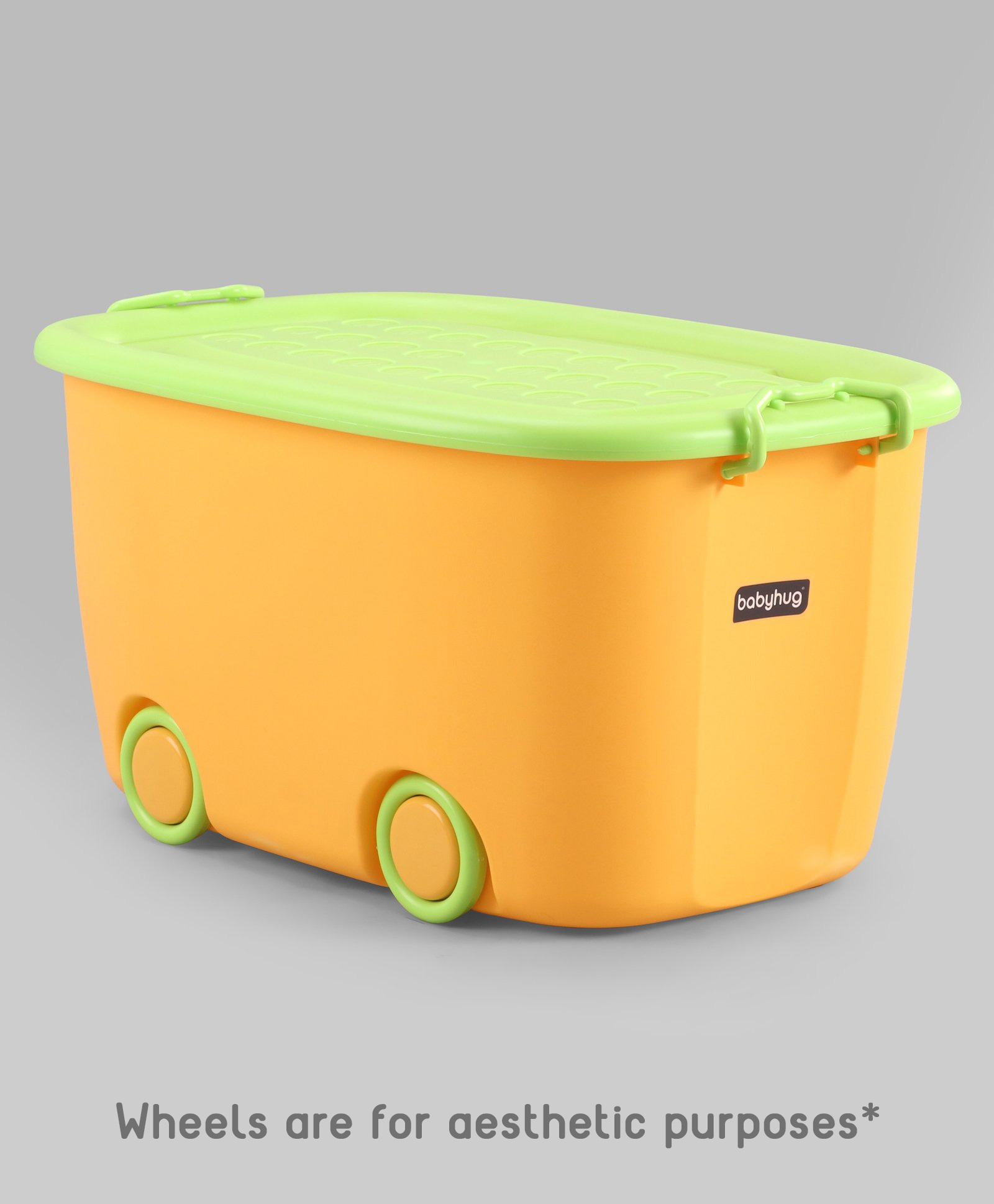 Babyhug Compact Multipurpose Storage Box with Wheels - Orange