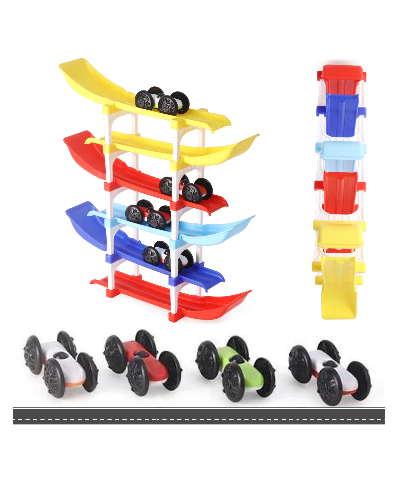 BitFeex Ramp Racing Track Game Ramp Racing Car Set with Mini Cars - Multicolor-image-20
