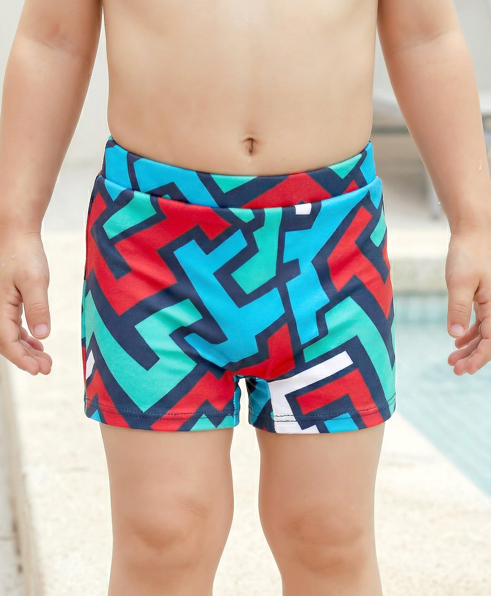 Babyhug Abstract Print Swimming Trunk - Multicolor-image-47