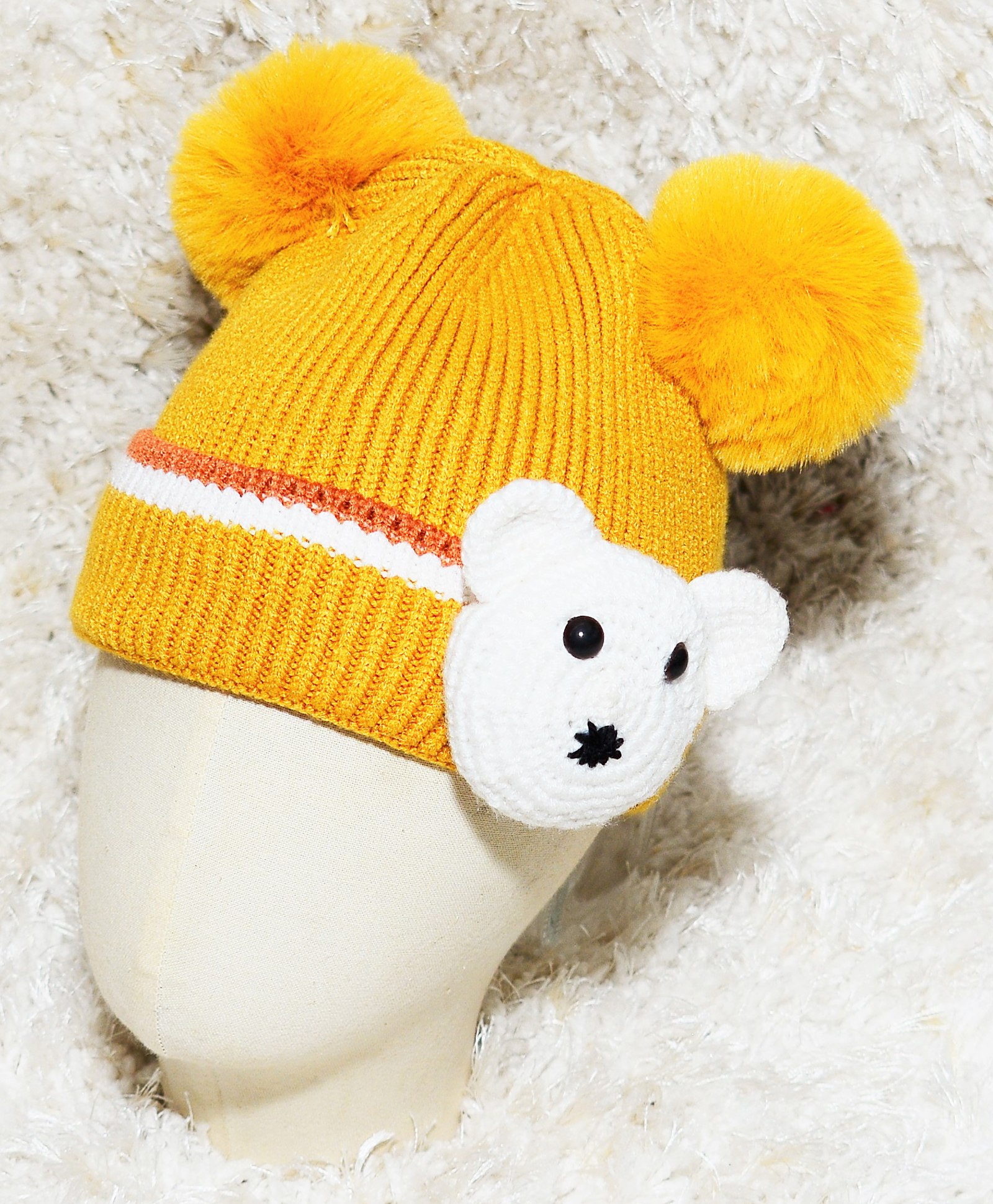 Tipy Tipy Tap Teddy Face Detailed  Cap  - Yellow-image-2