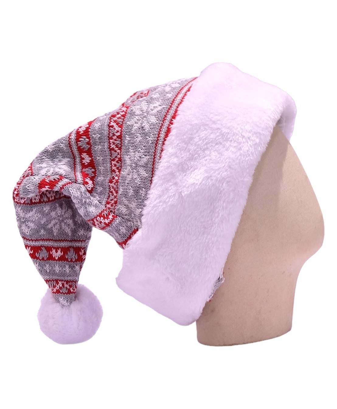 Tipy Tipy Tap Christmas Theme Snowflakes Design Bobble Cap - Grey