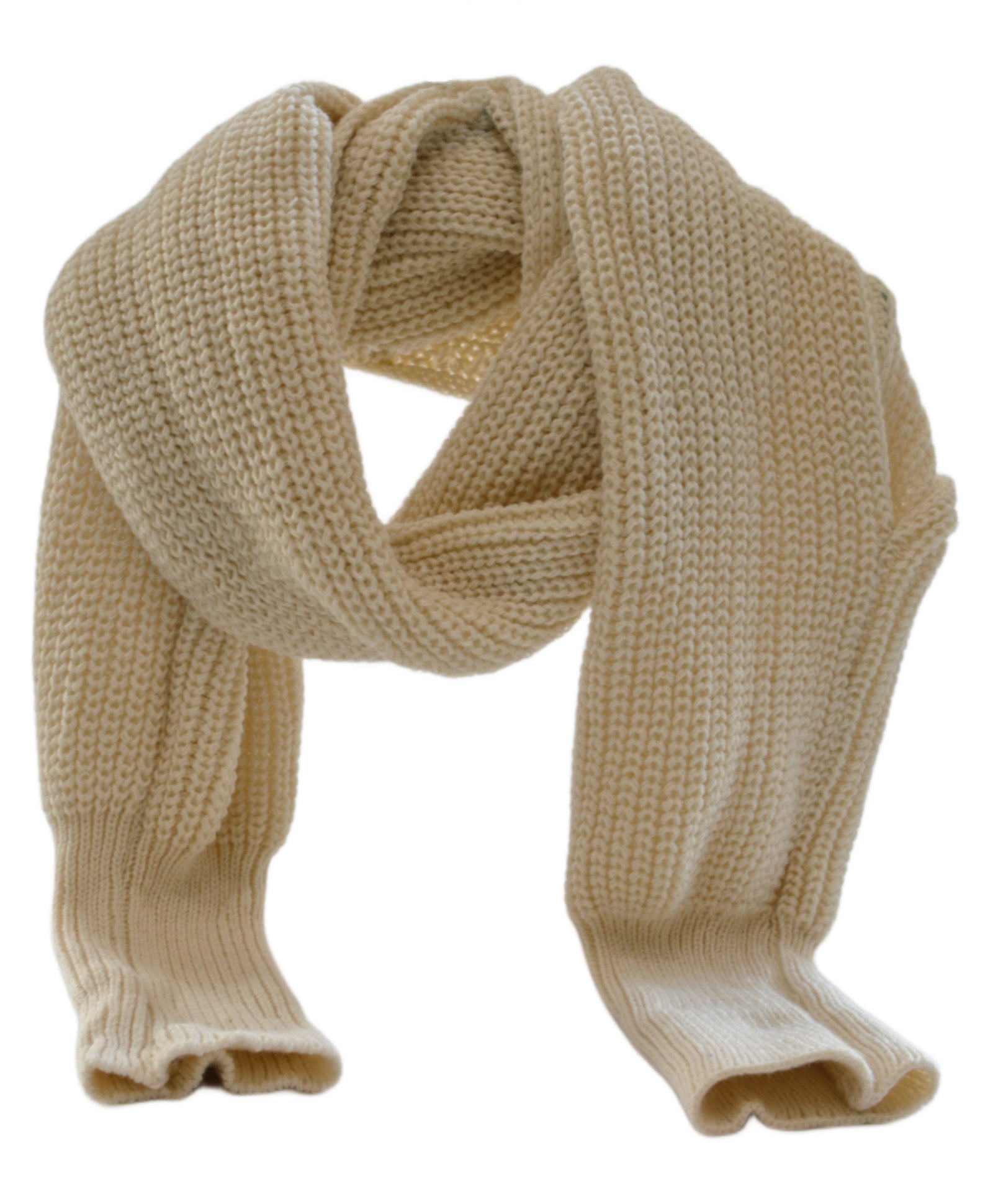 Tipy Tipy Tap Solid Acro Woollen  Muffler With Attached Sleeves - Off White-picture-26
