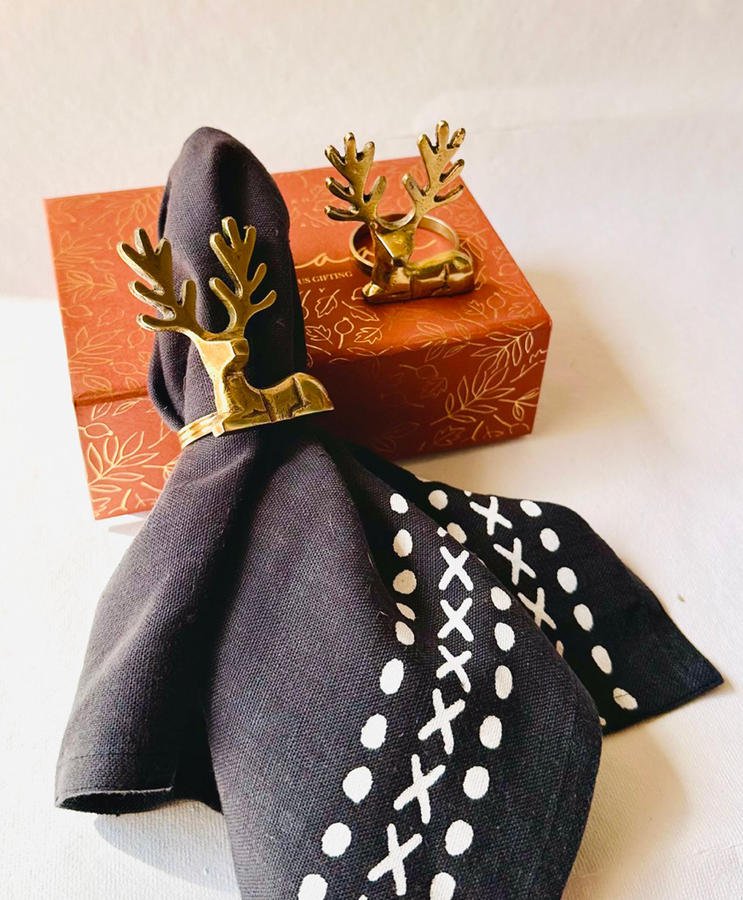 Pravaah India Lead Free Brass Kasturi Napkin Ring - Set of 2-image-30