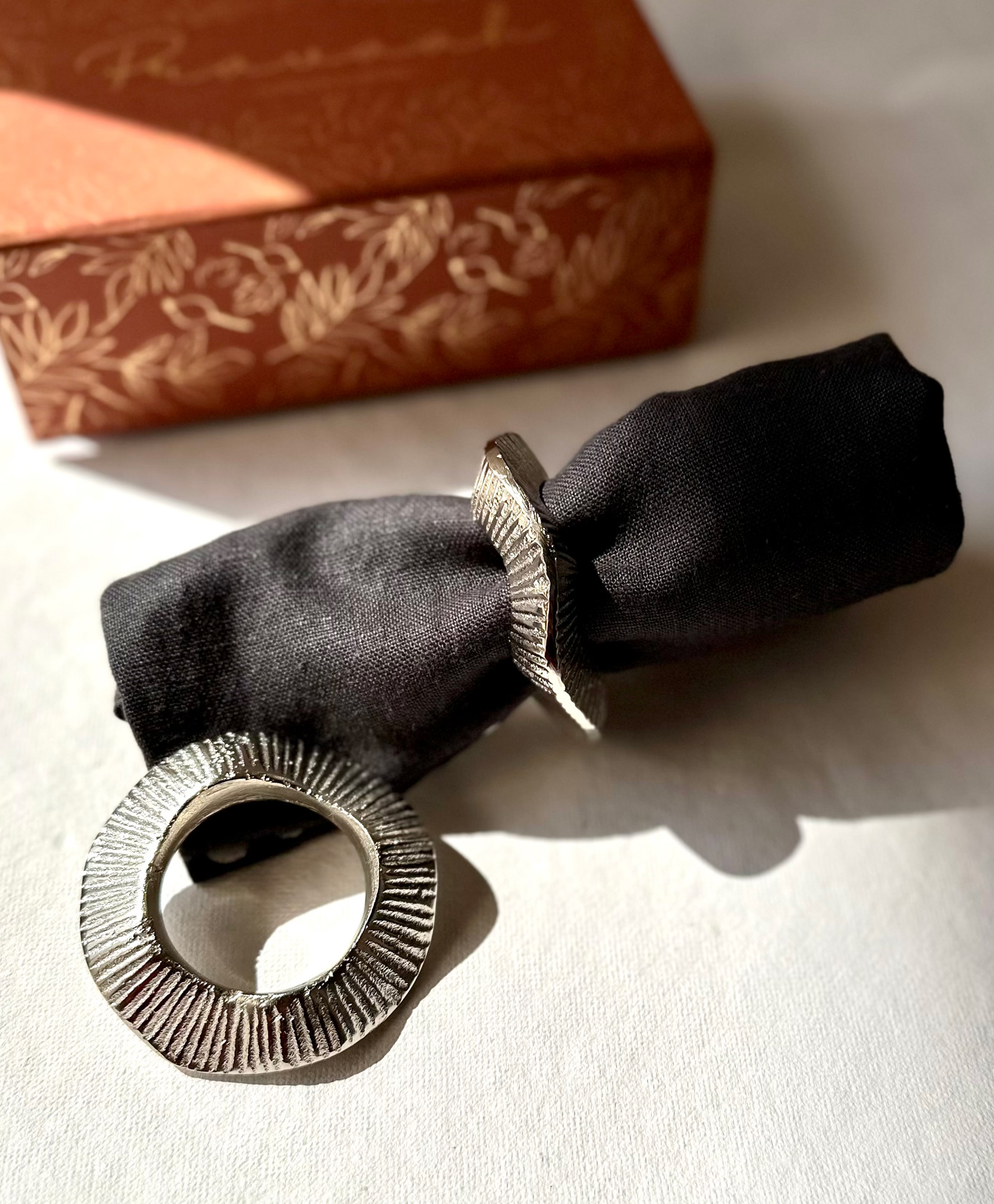 Pravaah India Gehna Napkin Rings- Ring Napkin Ring Set of 4-image-22