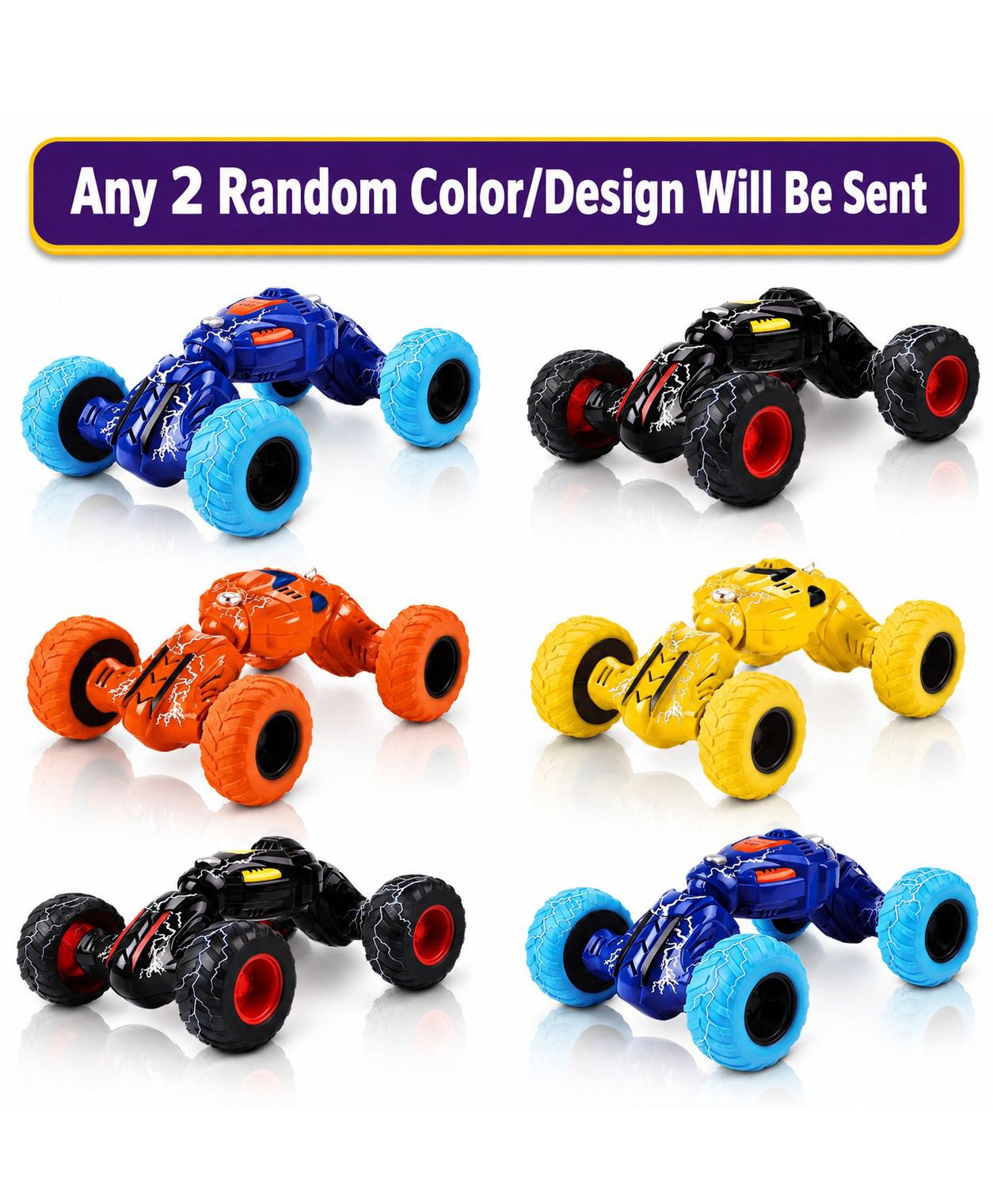ADKD Friction Powered Unbreakable Monster Theme Telescopic Pull Back Car Toy Pack of 2 (Color May Vary)-picture-4