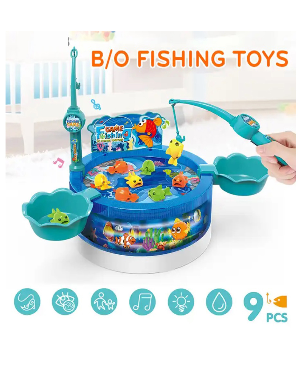 ADKD Fish Catching Game with 9 Fishes and 2 Pods with Music and Lights (Colour May Vary)-picture-11