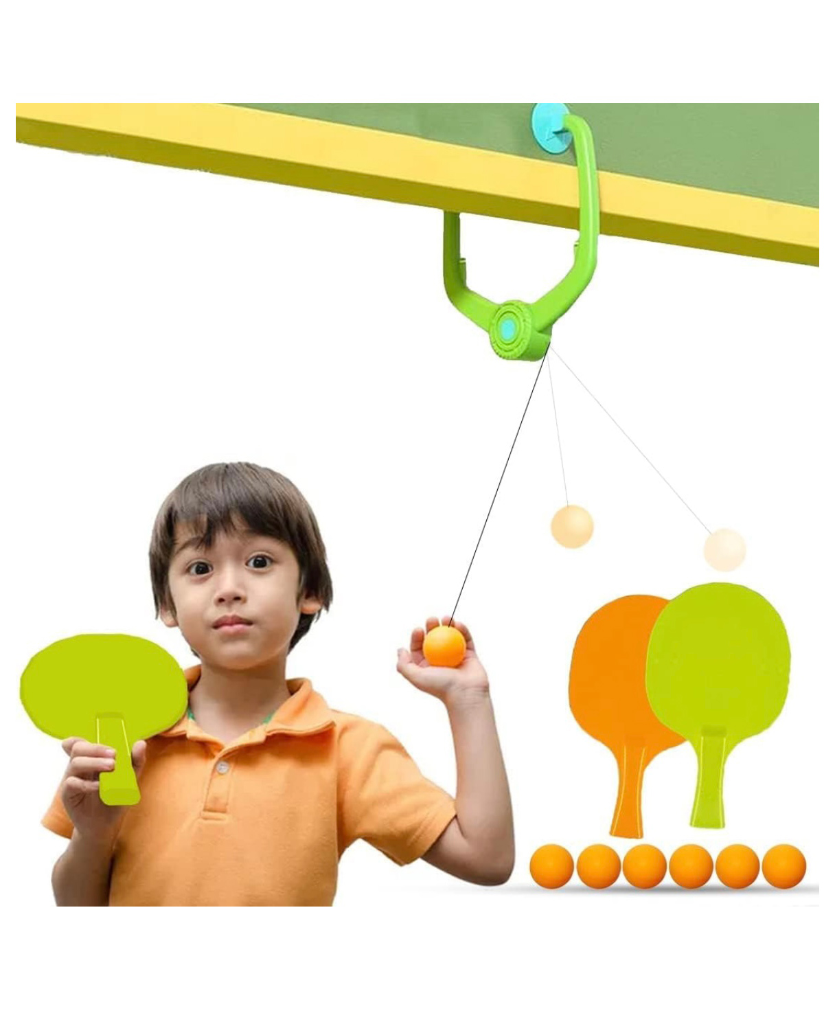ARCADE TOYS Indoor & Outdoor  Hanging Table Tennis Ping Pong Self Training Set for Kids & Adults - Colour may vary-picture-43