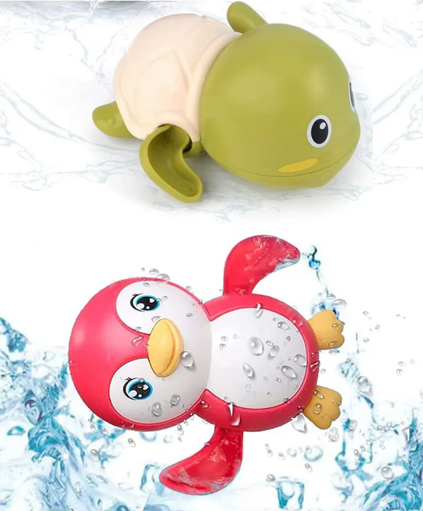 ARCADE TOYS Swimming Turtle & Penguin Wind Up Bath Toy for Kids(Pack of 2) - Colour may vary-image-29