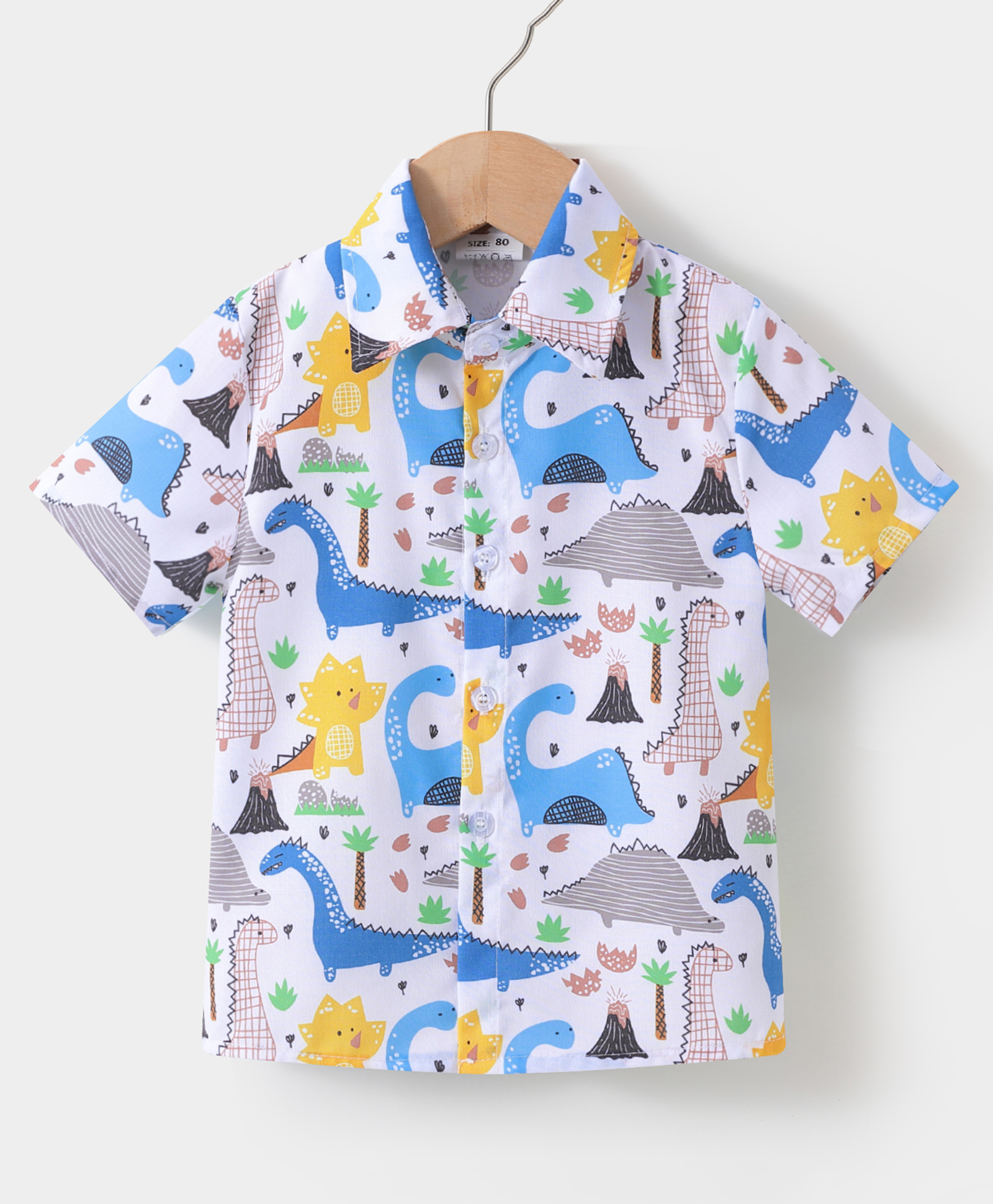 Kookie Kids Half Sleeves Animal Printed Shirt - Multicolor-image-20