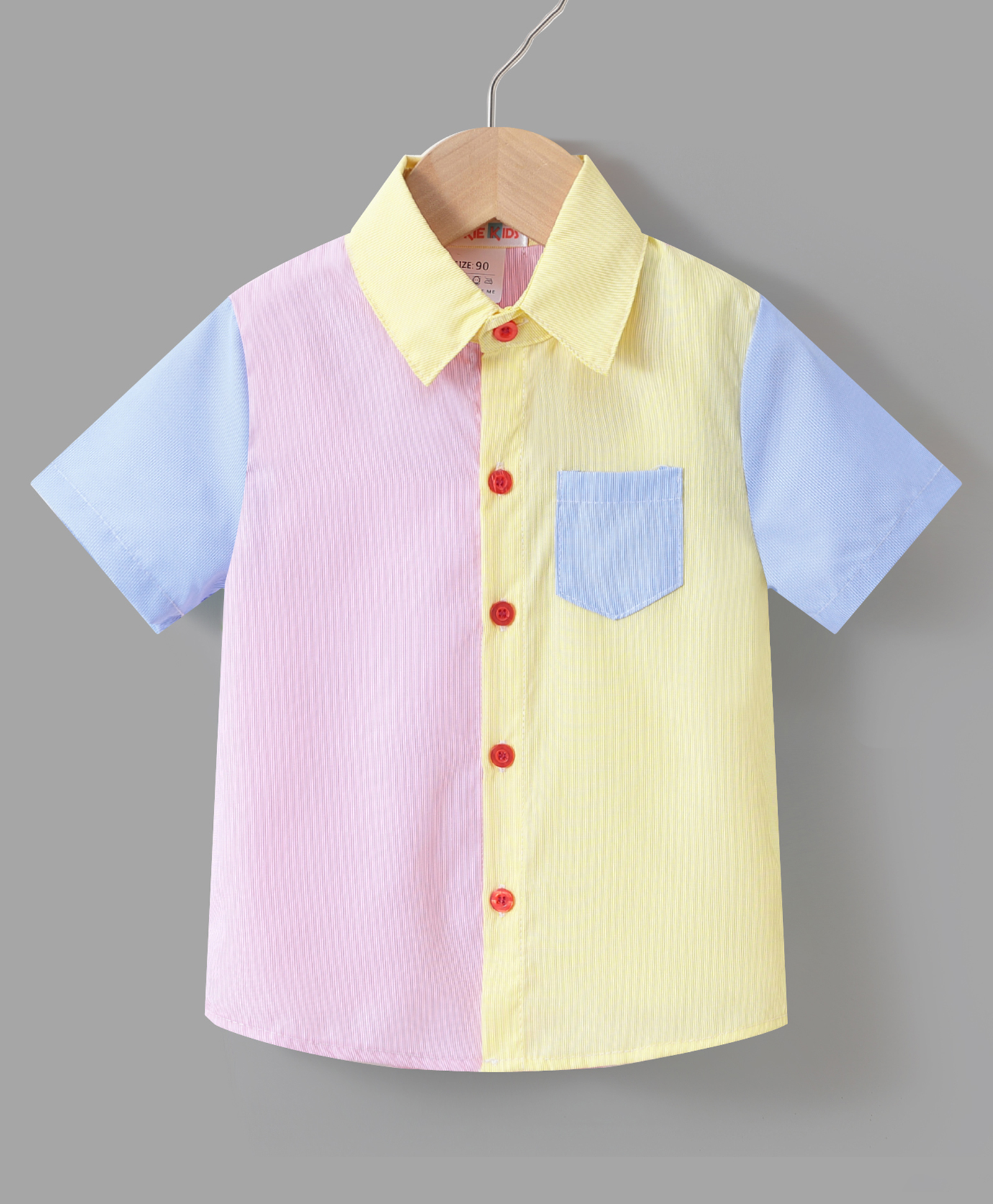 Kookie Kids Half Sleeves Striped Shirt - Multicolor-picture-8