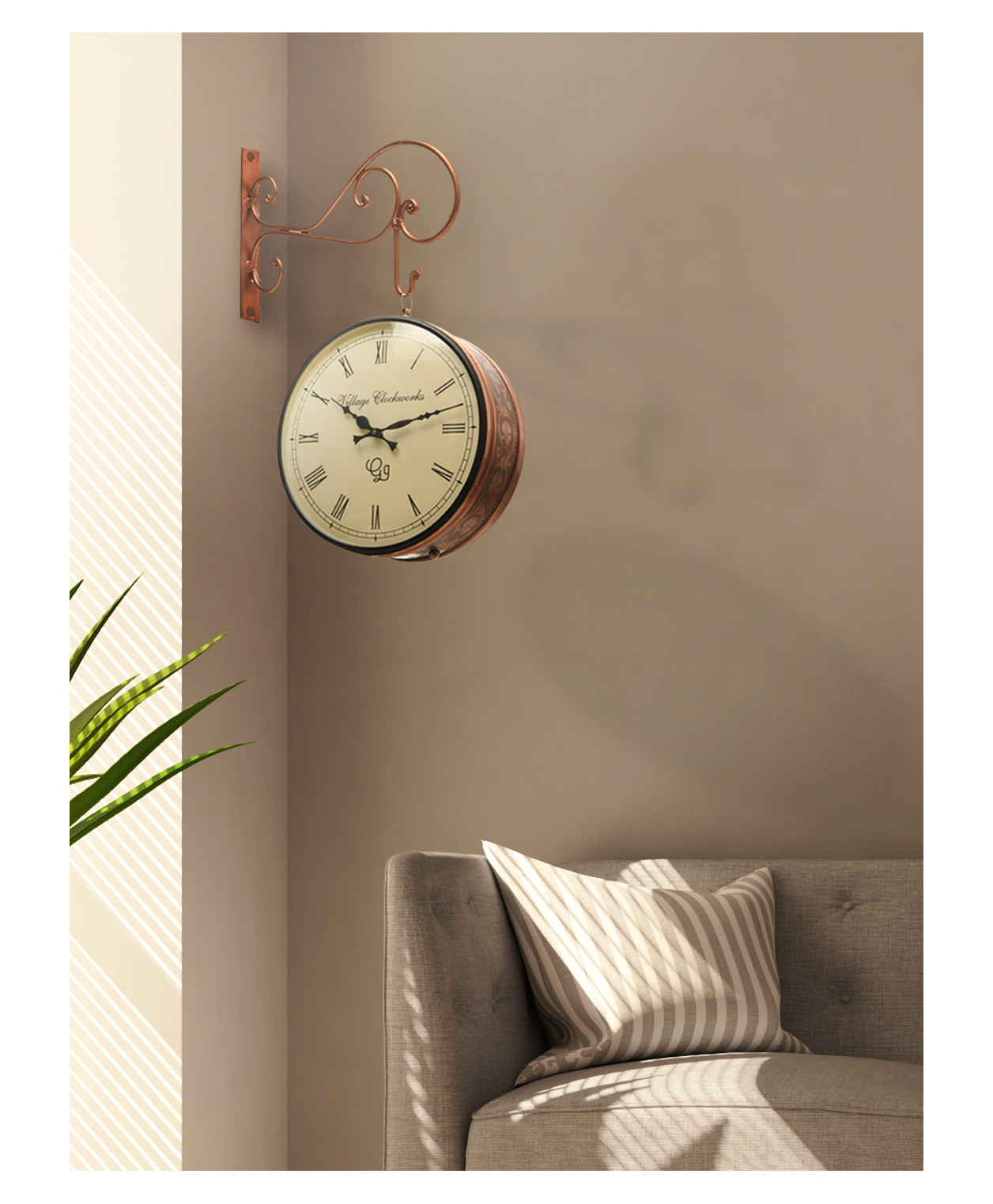 Green Girgit Copper Station Clock-picture-20