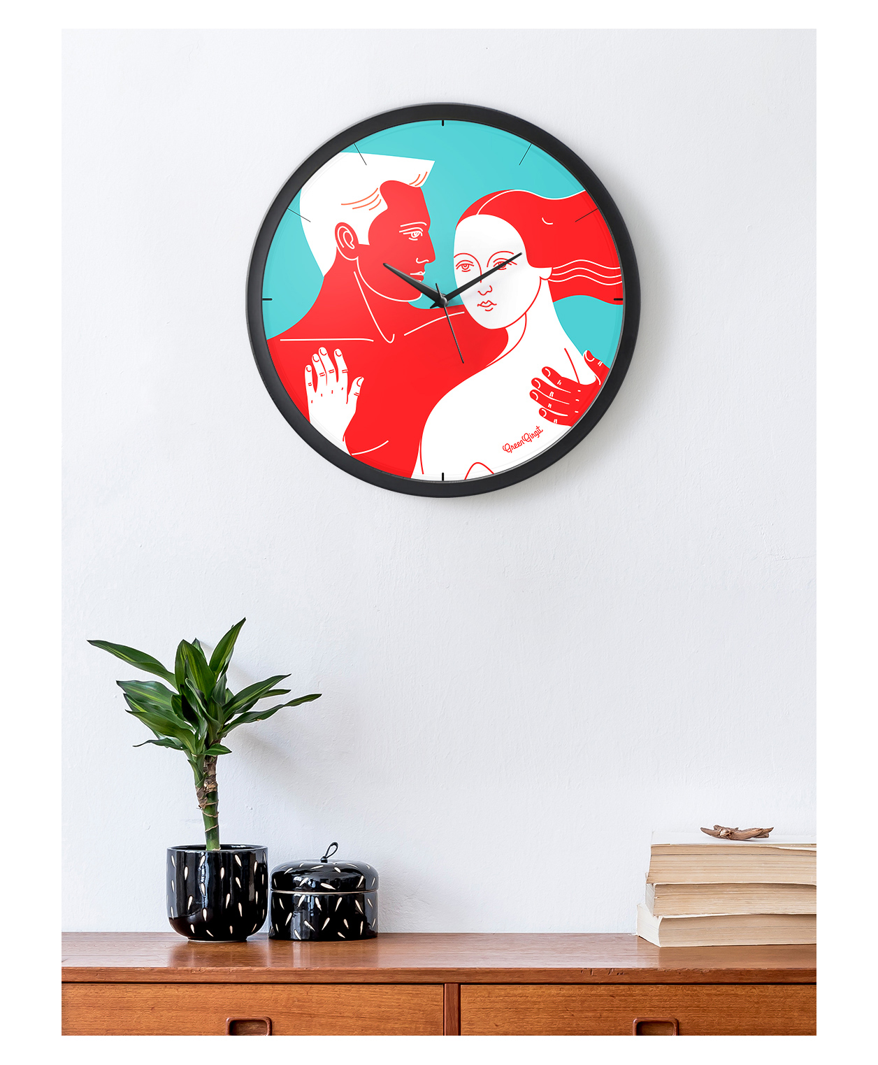 Green Girgit Love Forever Multicolor Wall Clock-picture-16