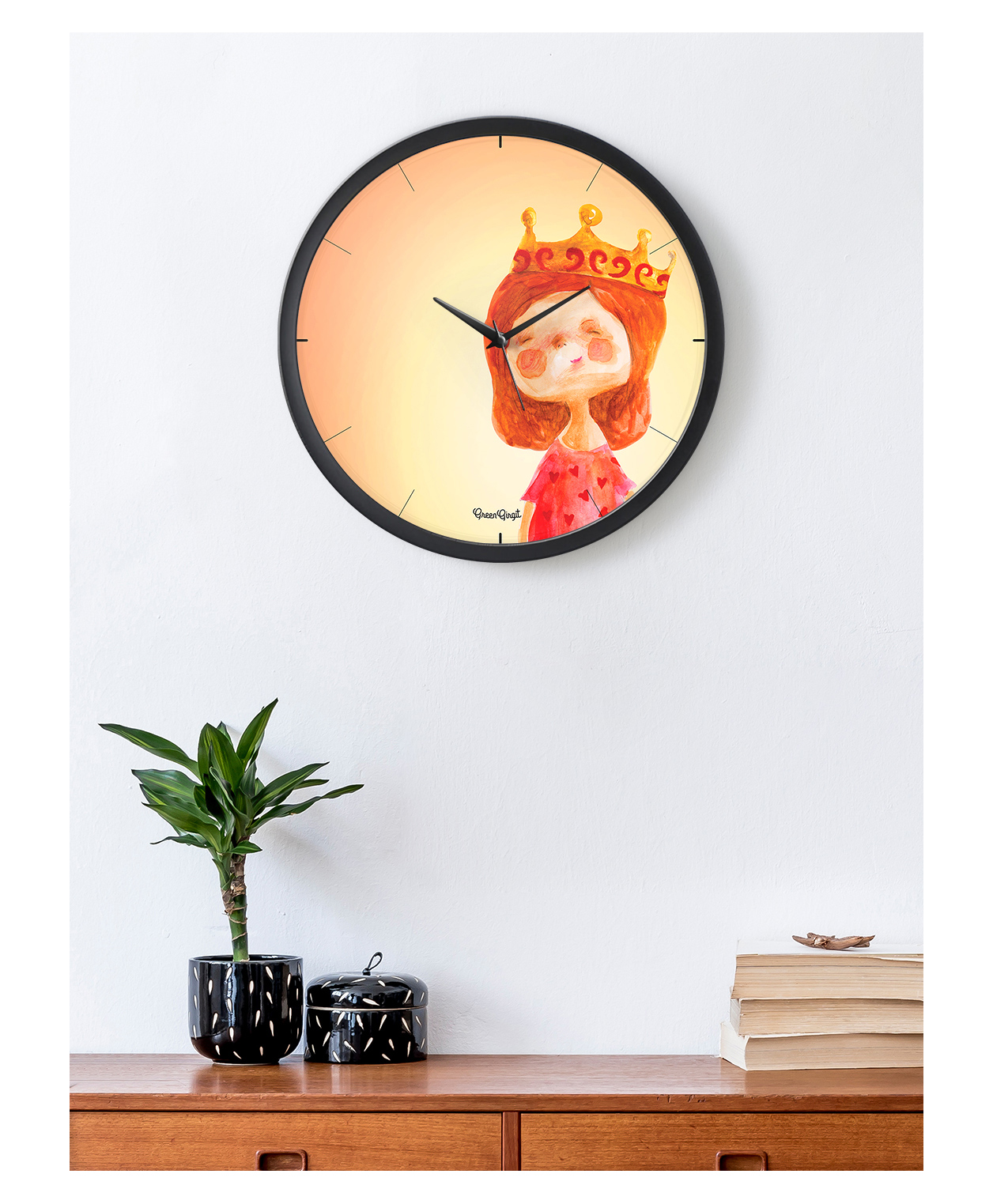 Green Girgit Snooty Princess Multicolor Wall Clock-picture-32