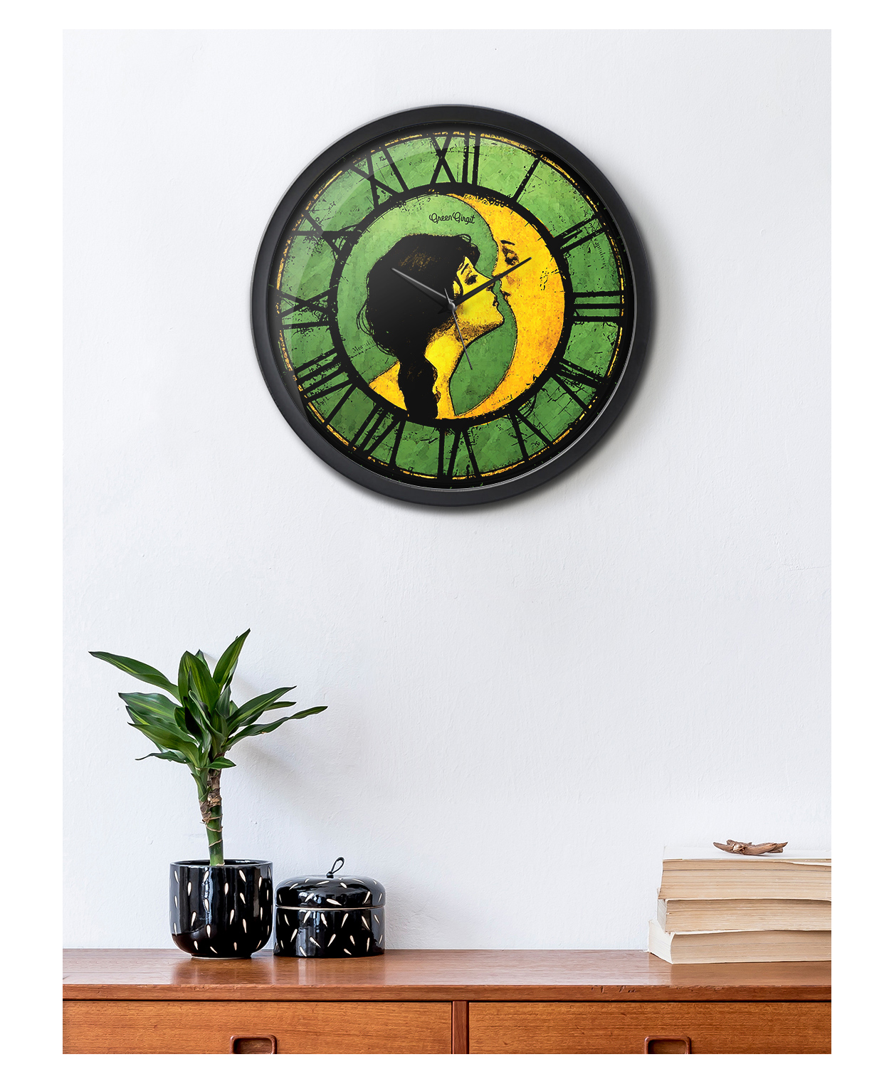 Green Girgit Moonkiss Multicolor Analog Wall Clock-picture-33