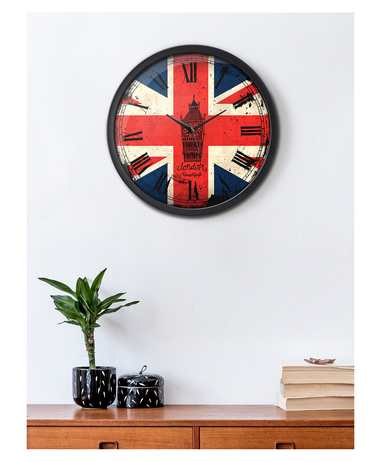 Green Girgit Big Ben Multicolor Analog Wall Clock-picture-28