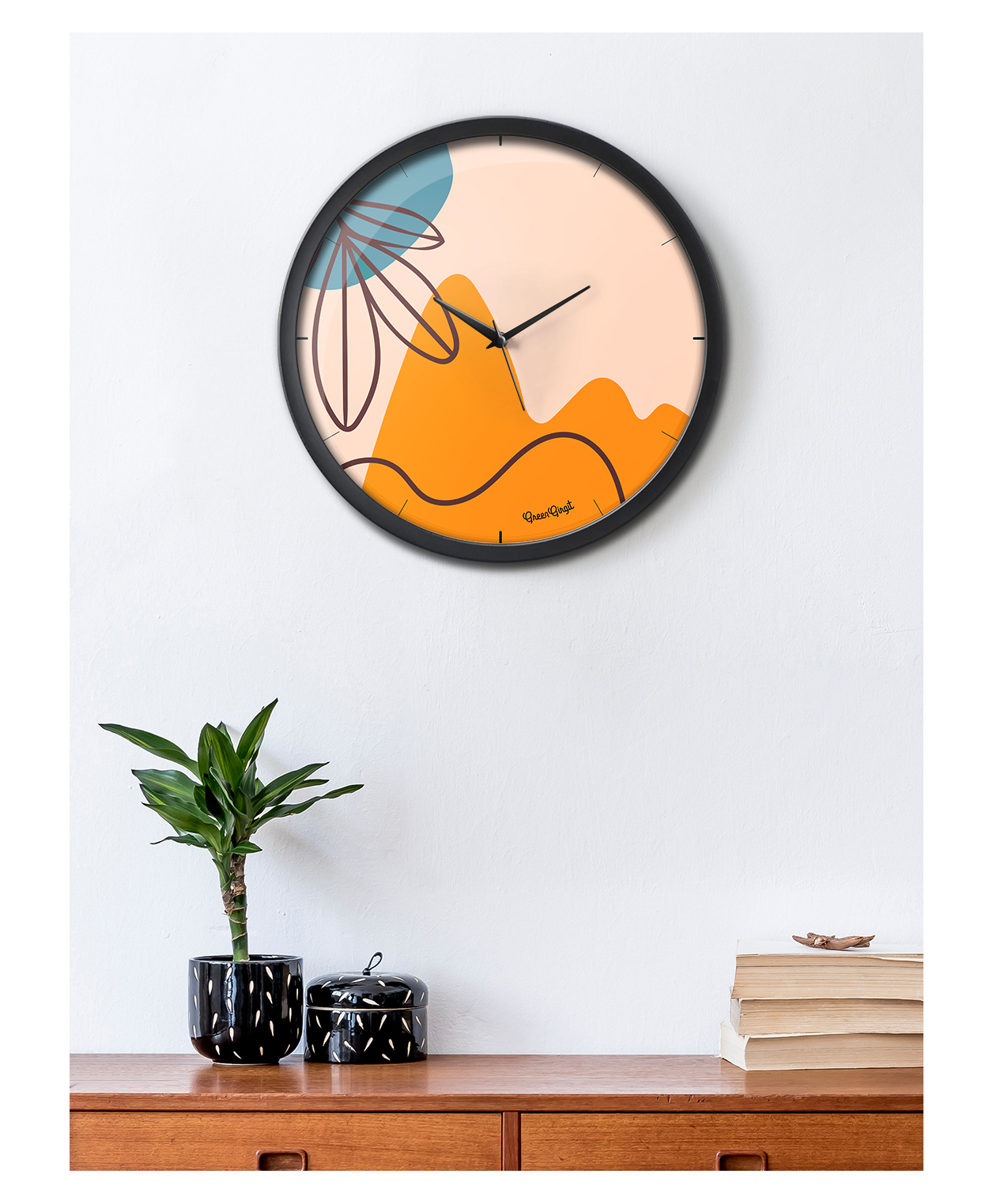 Green girgit Nature Love Multicolor Analog Wall Clock-picture-13