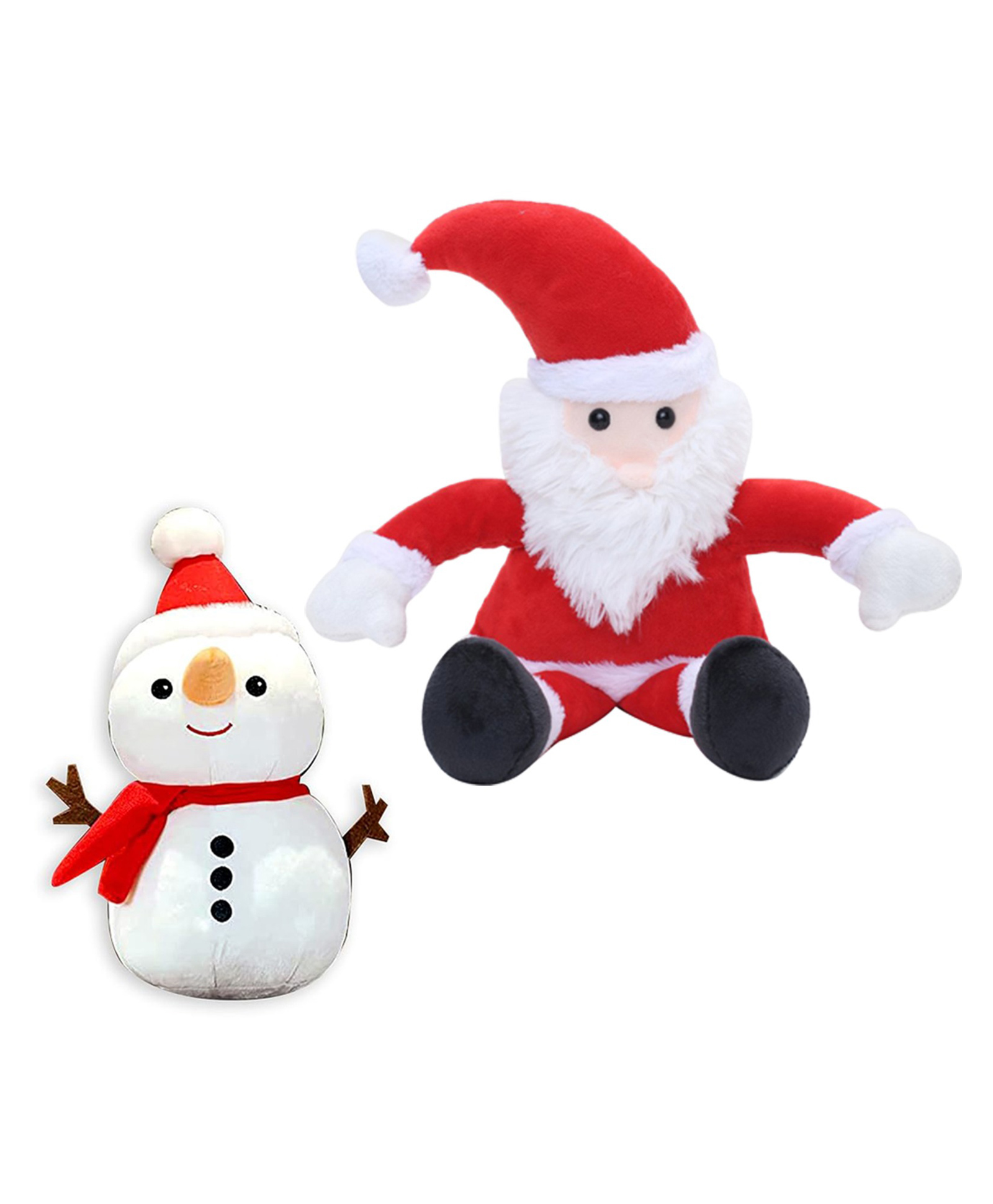 Besties combo of Christmas Santa Claus & Snowman Soft Toy - 33 cm  (Red & White)-picture-14