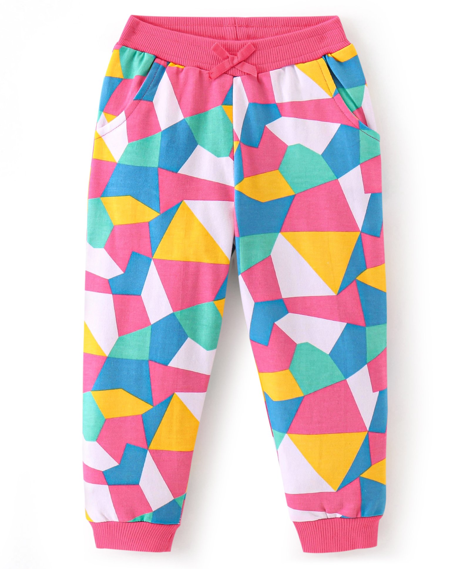 Babyhug Cotton Looper Full Length  Lounge  Pant Abstract Print - Multicolour-image-18